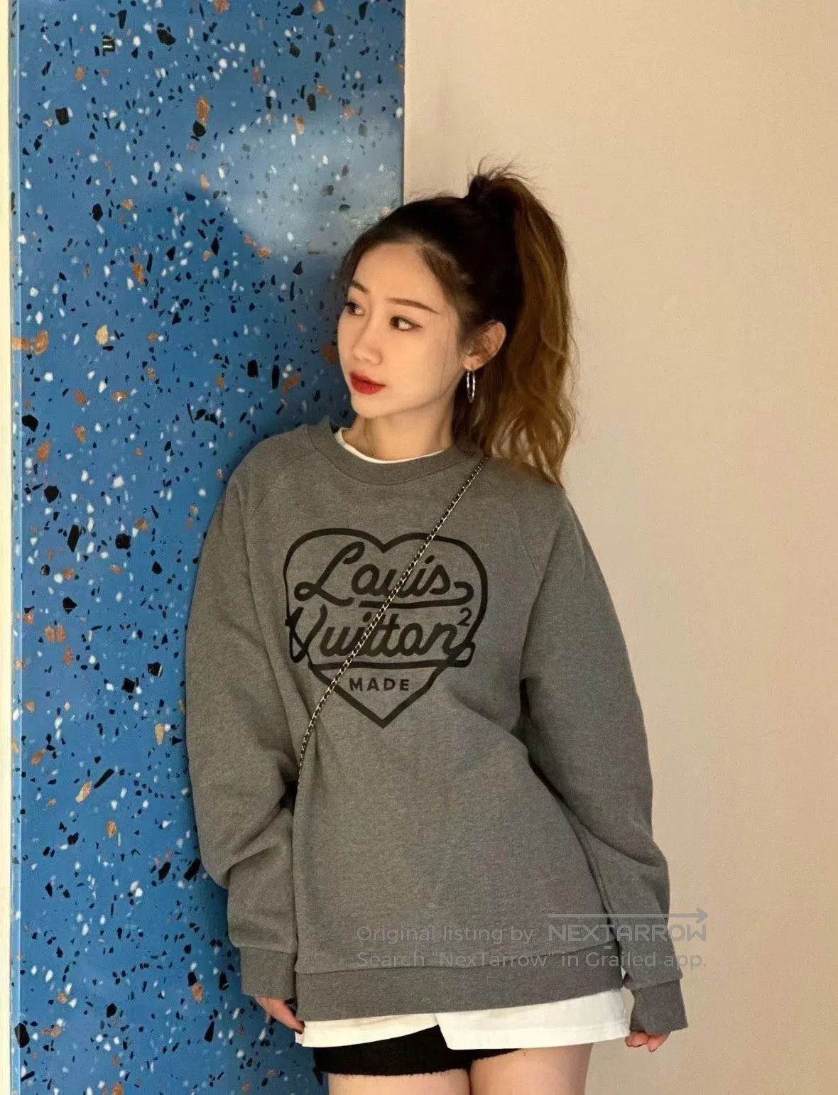 Louis Vuitton LV x NIGO2 Heart Logo Sweatshirt. Size US M / EU 48-50 / 2 - 9 Thumbnail