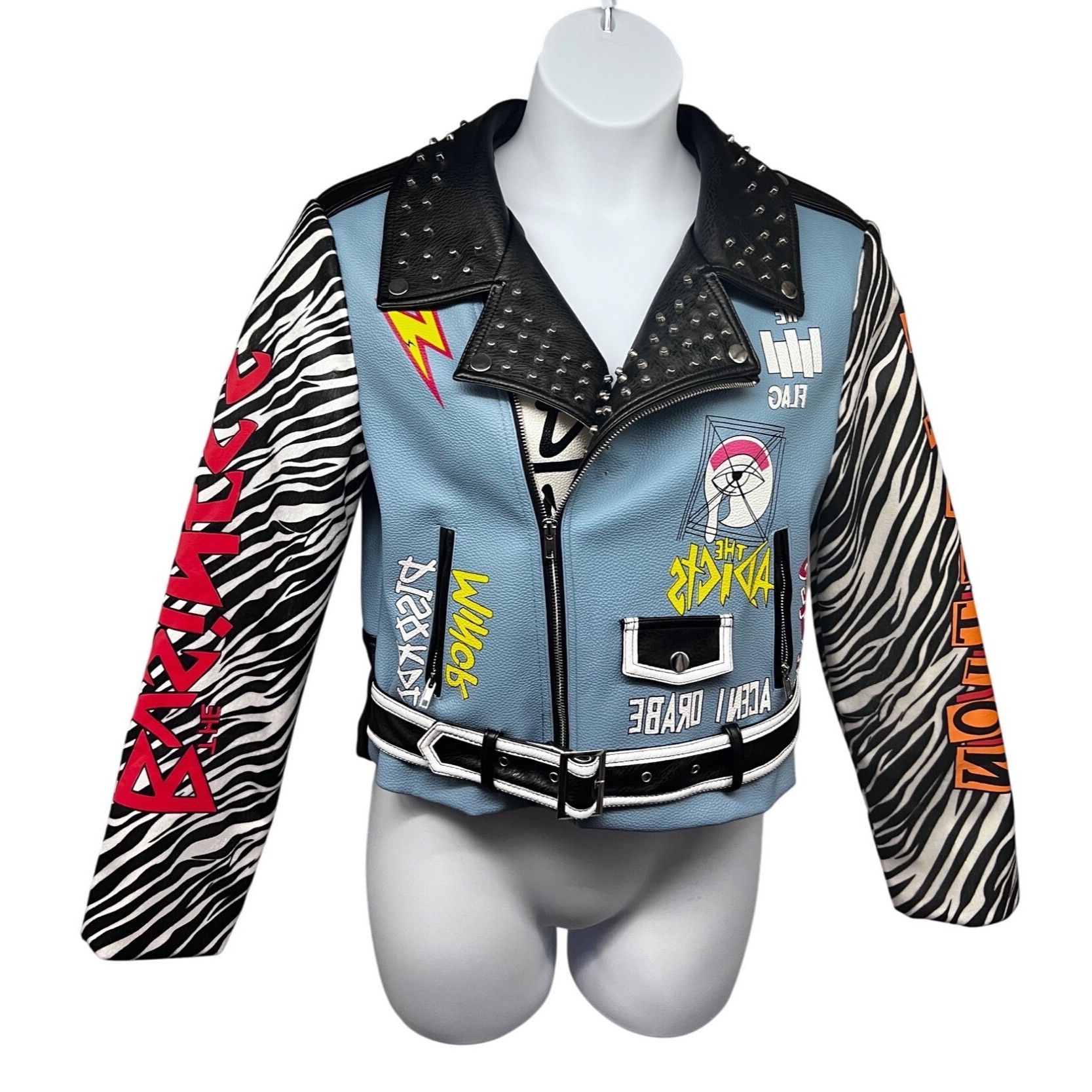Azalea Wang Azalea Wang Band of Misfits Womens Designer Faux Leather Gra Size L / US 10 / IT 46 - 1 Thumbnail