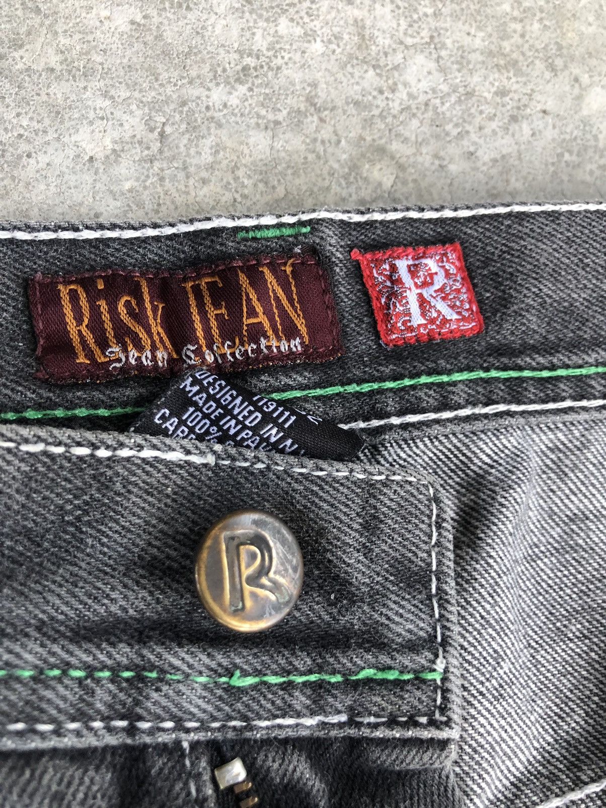 Vintage Risk Baggy Jeans Distressed Denim Size US 34 / EU 50 - 18 Thumbnail