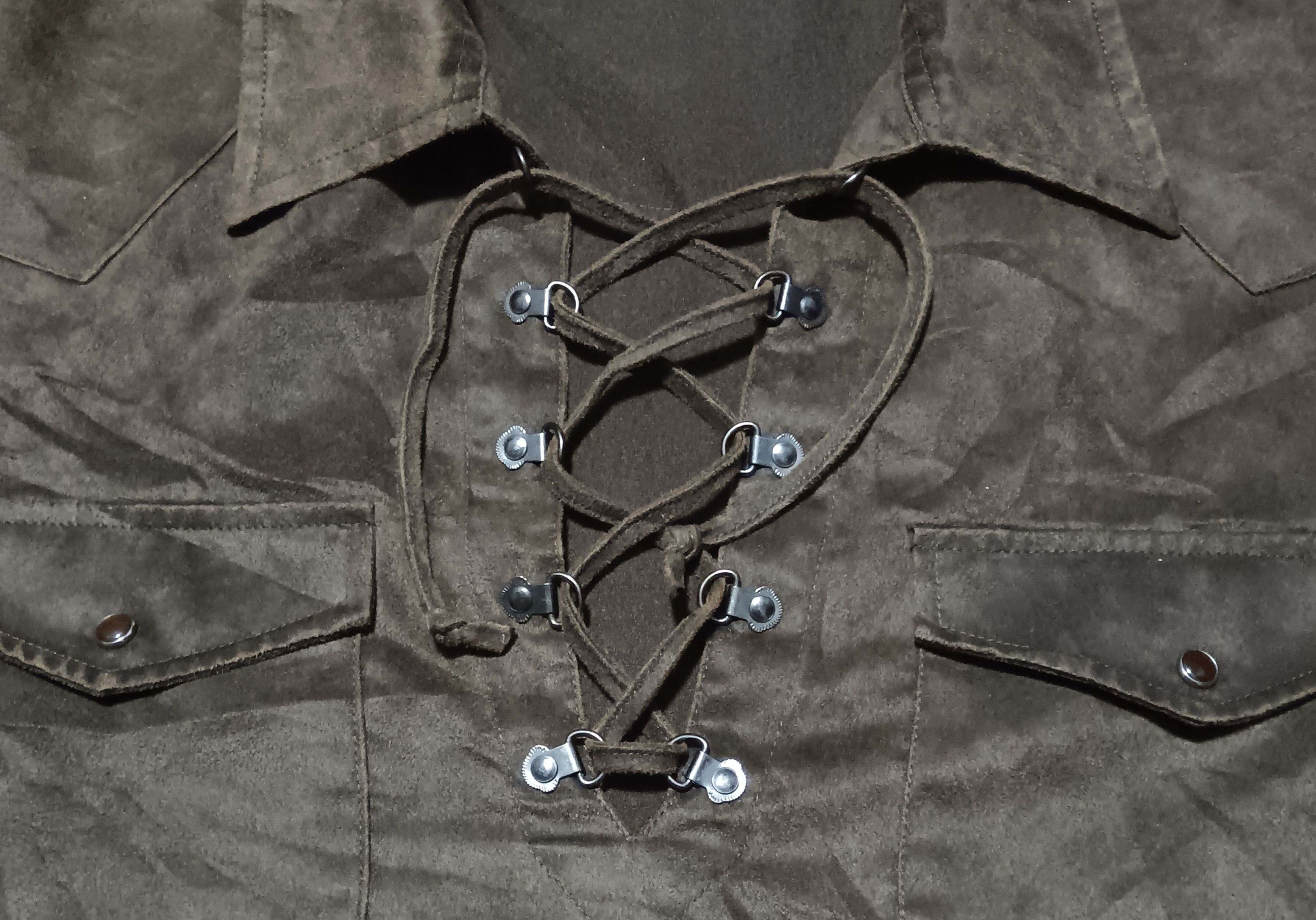 Japanese Brand OMKOS BONDAGE GOTHIC VELVET SHIRT Size US XL / EU 56 / 4 - 2 Thumbnail