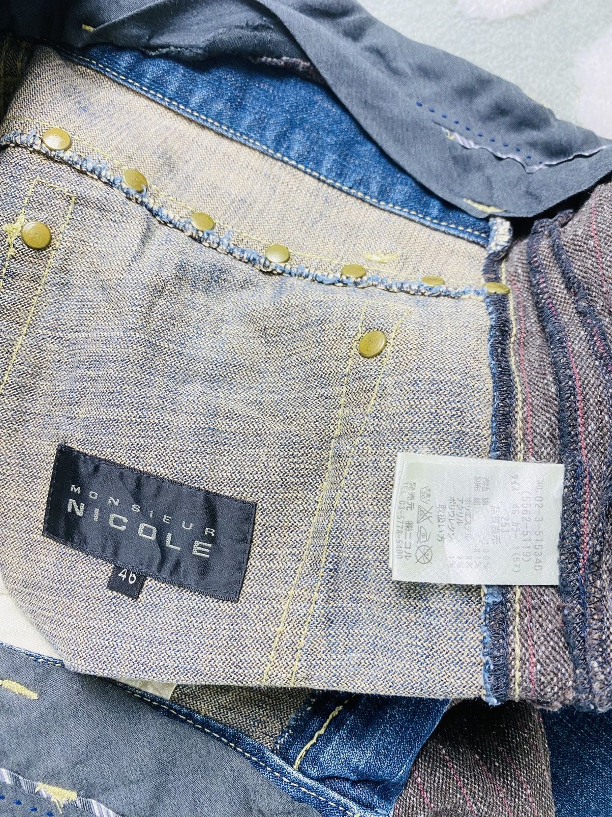 Japanese Brand vintage Monsieur Nicole Hybrid Size US 34 / EU 50 - 12 Thumbnail