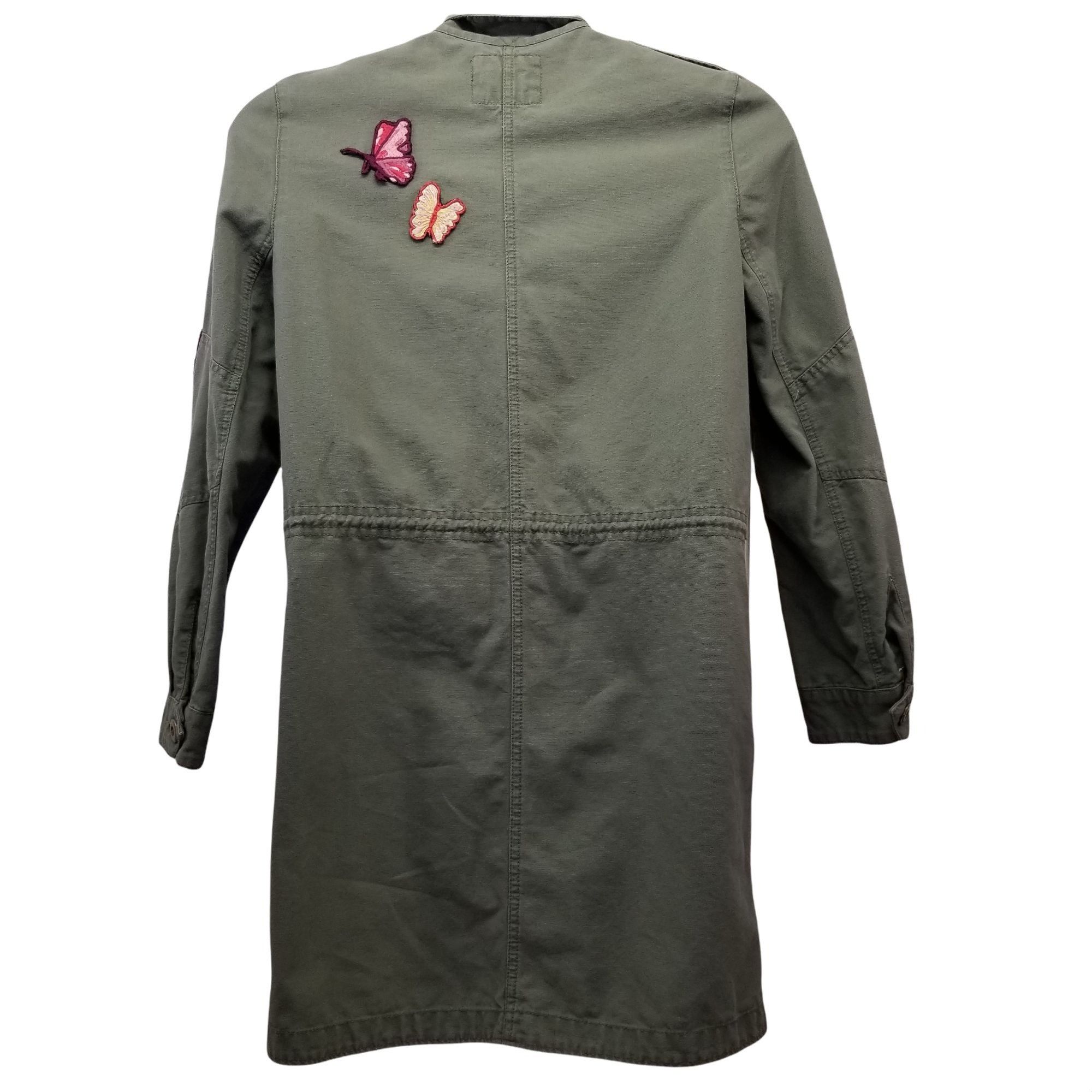 Other Melrose Market S Button Up Butterfly Patches Jacket Army Gre Size S / US 4 / IT 40 - 4 Thumbnail