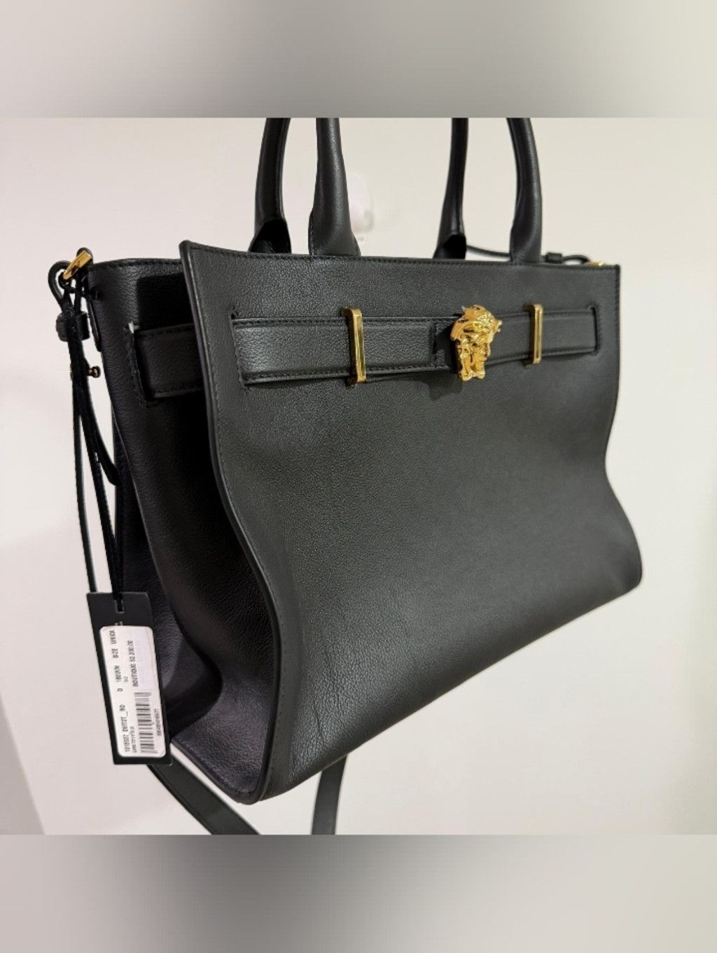 Versace Versace Medusa Large Tote Bag Black Leather Gold Hardware To Size ONE SIZE - 3 Thumbnail
