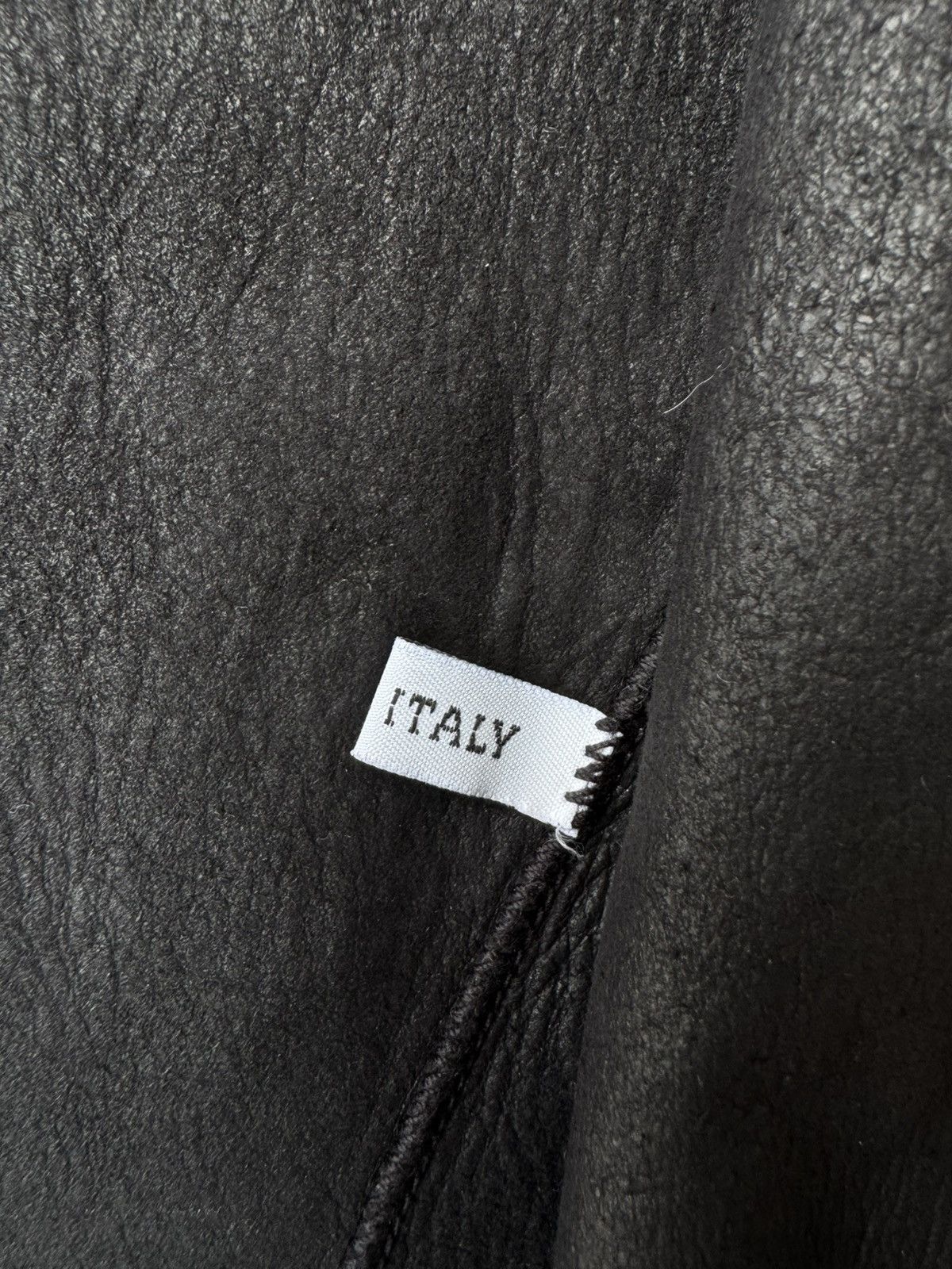 Ann Demeulemeester Ann Demeulemeester AW02 Textured Leather Opened Tie Jacket Size US XS / EU 42 / 0 - 16 Thumbnail