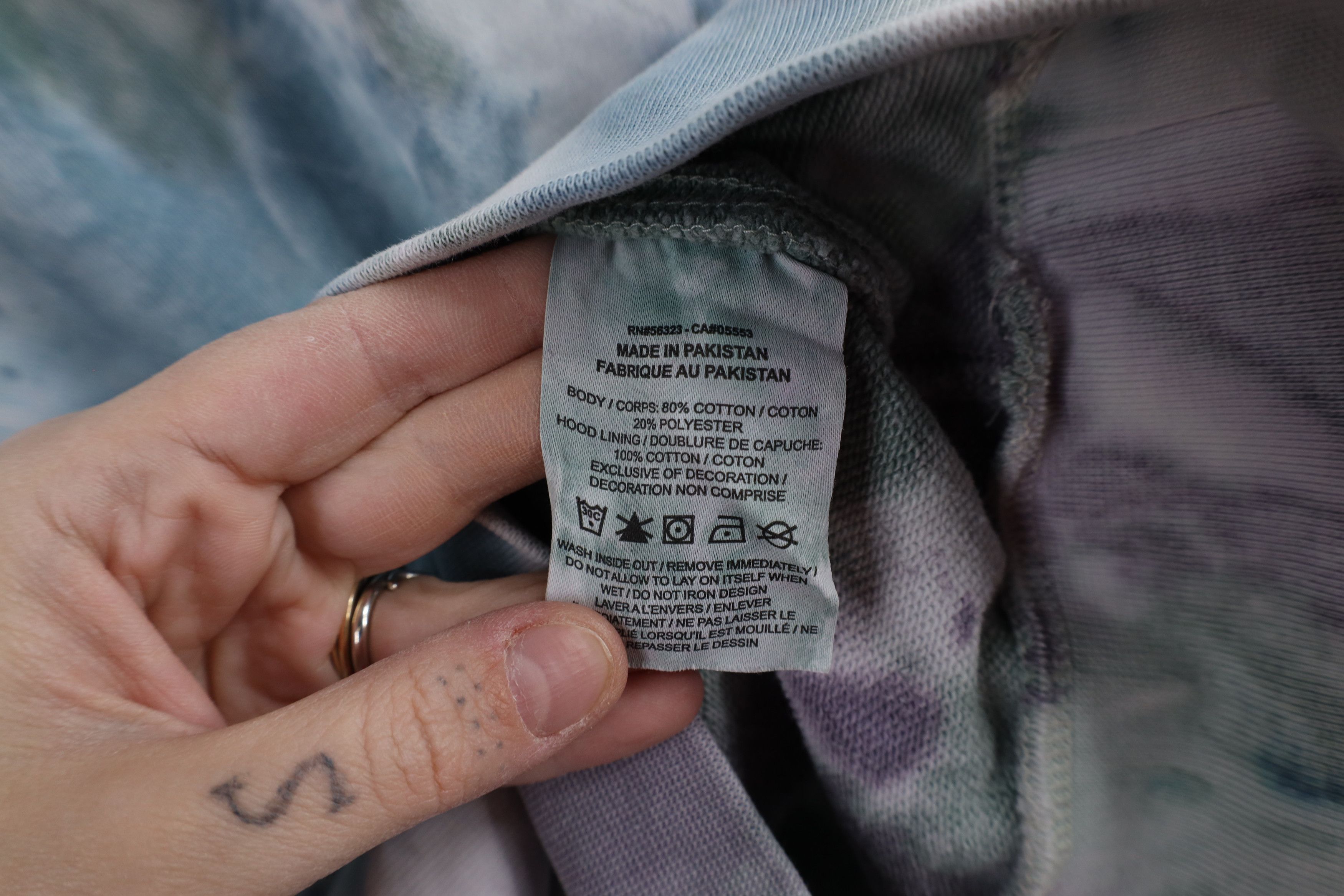 Nike × Vintage Nike Sportswear Club Terry Acid Wash Hoodie Sweatshirt Size US S / EU 44-46 / 1 - 11 Thumbnail