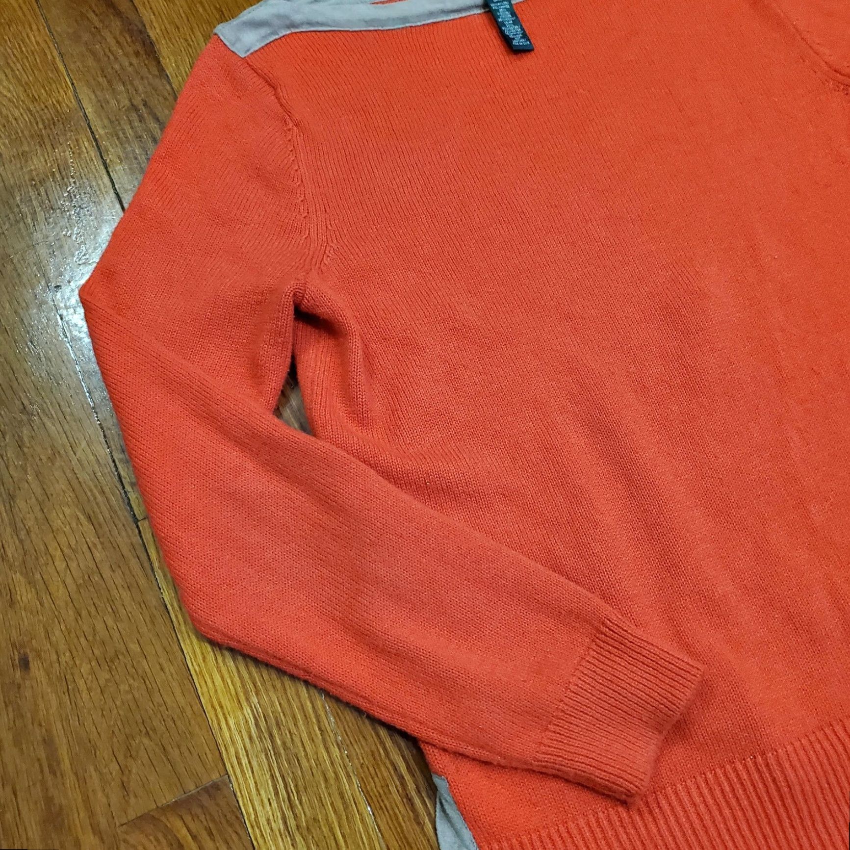 Ralph Lauren Lauren Ralph Lauren Sweater Womens Petite Medium Orange Boatneck Knit Trim Size M / US 6-8 / IT 42-44 - 2 Thumbnail