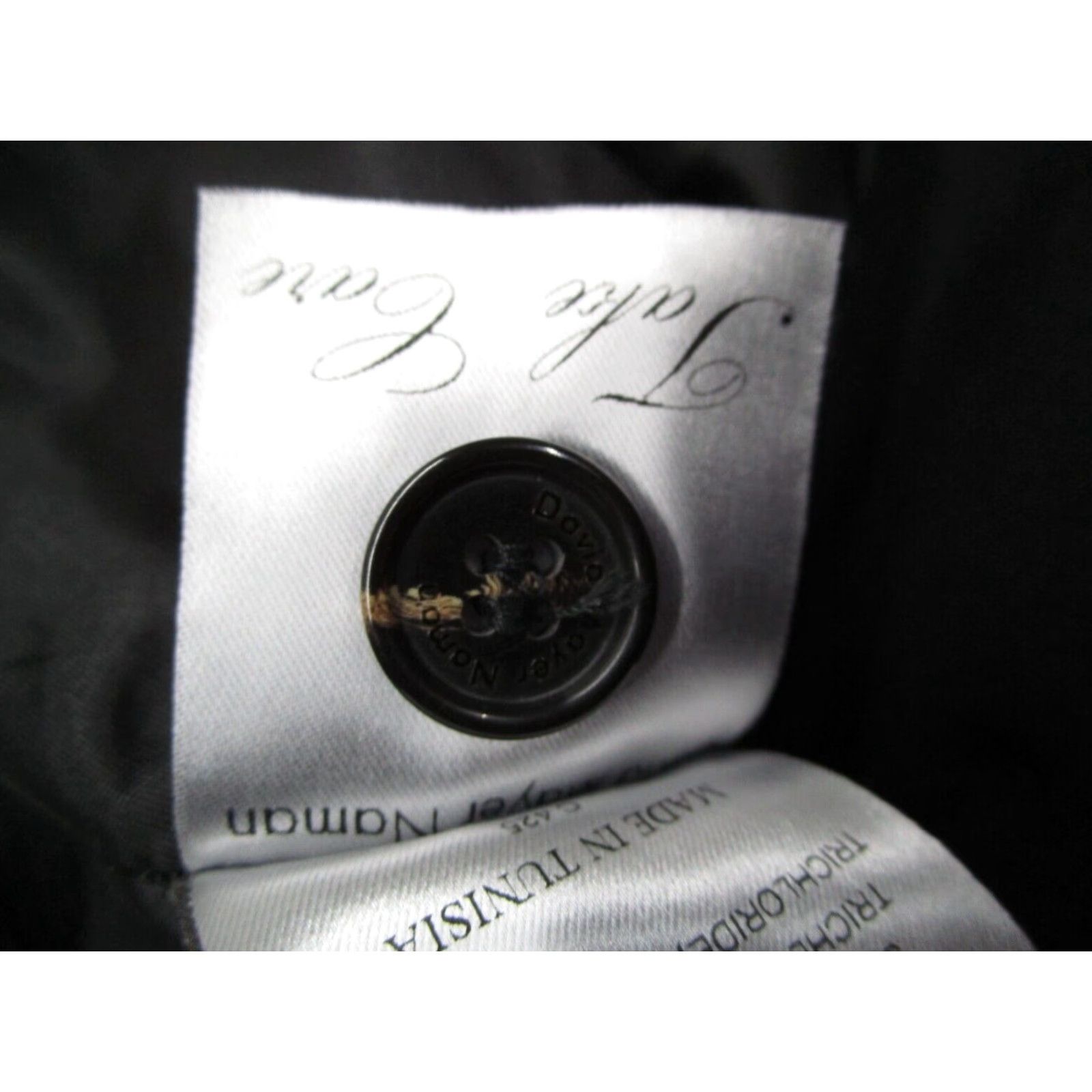 Vintage David Mayer Naman Vest Mens Large Black Button Up Wool Blend Made in Tunisia Size US L / EU 52-54 / 3 - 5 Thumbnail