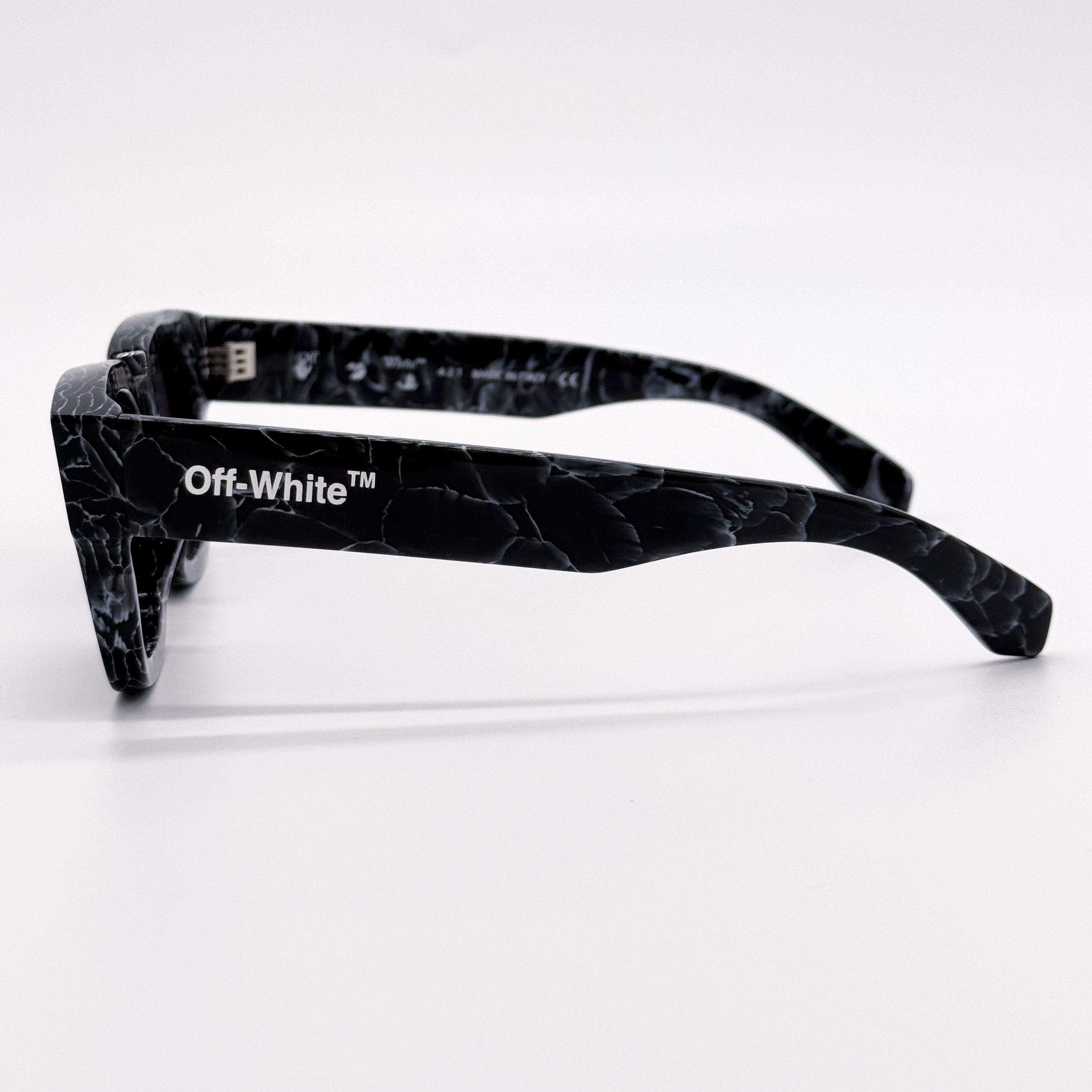Off-White NEW OFF-WHITE ZURICH 107 BLACK MARBLE UNISEX SUNGLASSES Size ONE SIZE - 6 Thumbnail