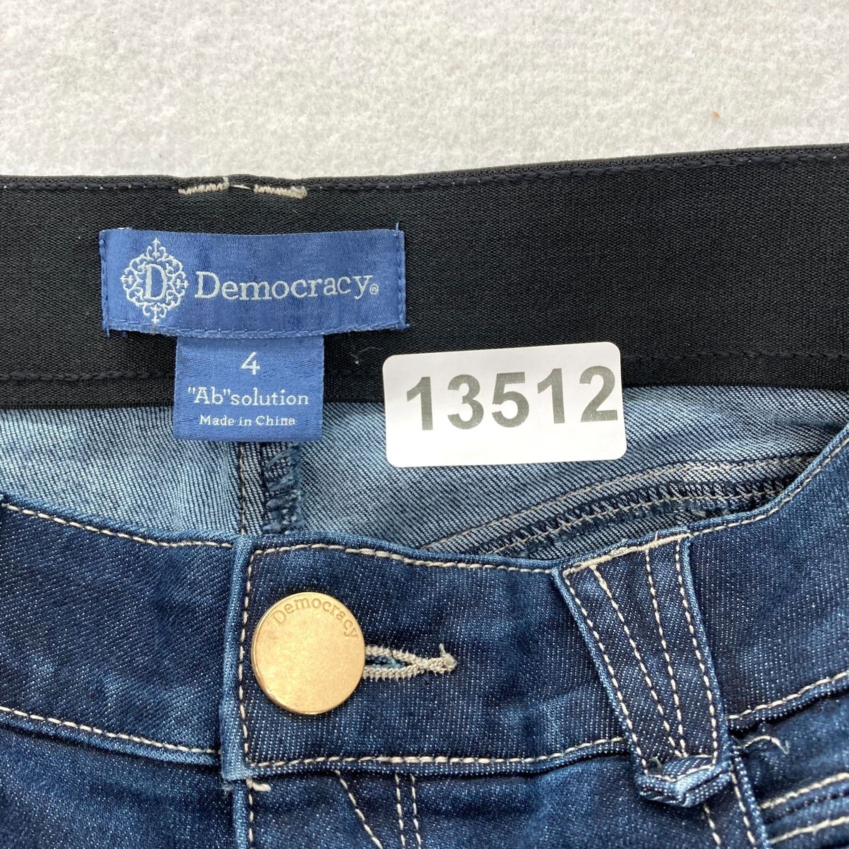 Vintage Democracy Jeans Ab Solution Women's 4 Dark Wash Blue Stretch Skinny Ankle Jeans Size 28" / US 6 / IT 42 - 4 Thumbnail