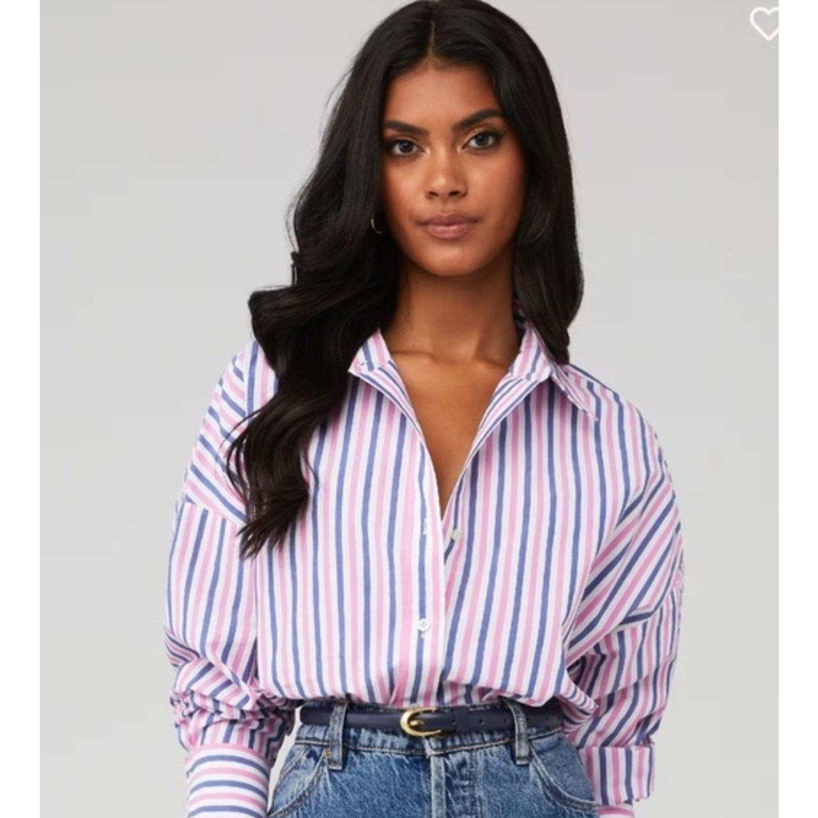 Other Favorite Daughter Ex Boyfriend Shirt Womens Pinstripe Size M Size M / US 6-8 / IT 42-44 - 1 Thumbnail