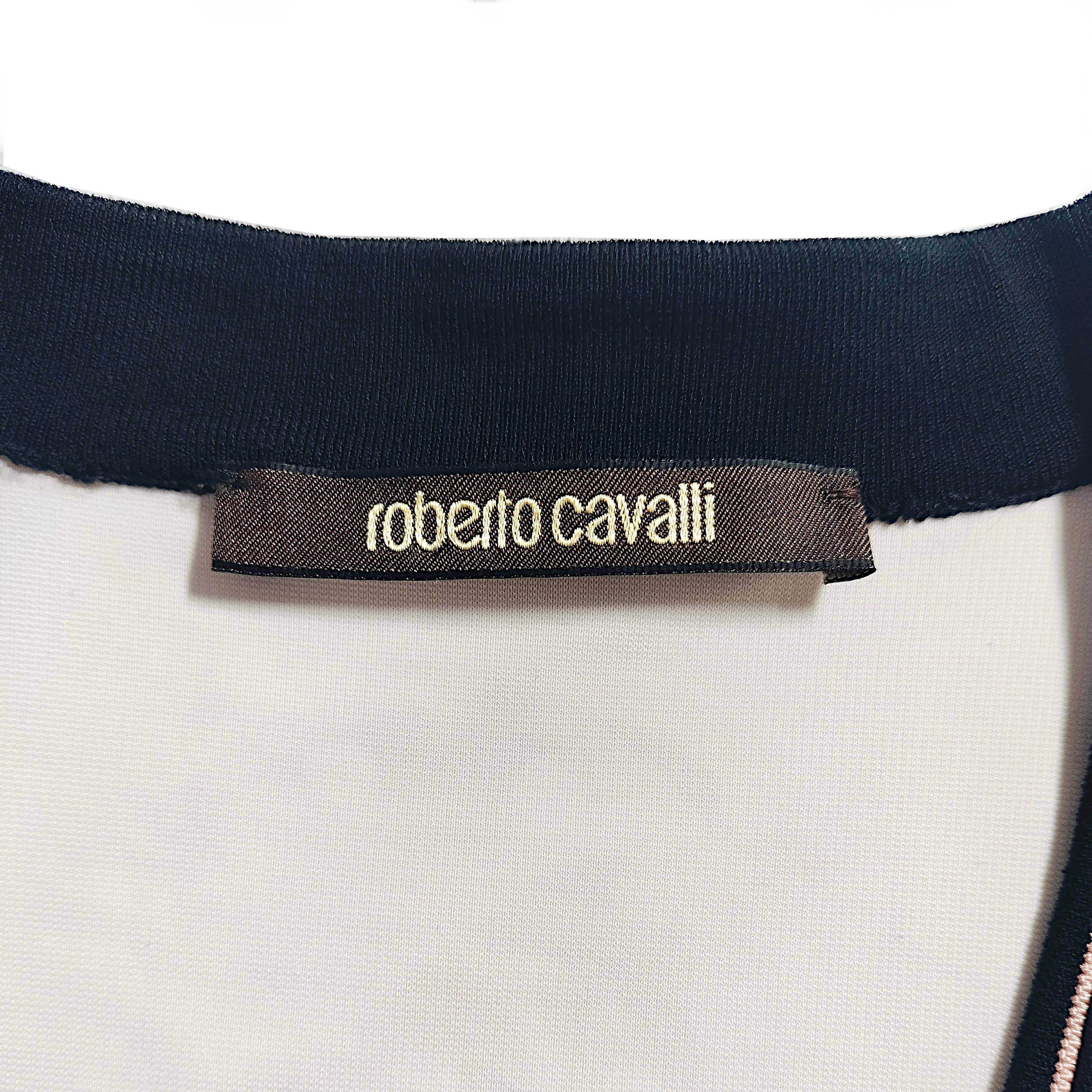 Roberto Cavalli Authentic Rose & Polka Dot Bodycon Dress Size S / US 4 / IT 40 - 6 Thumbnail