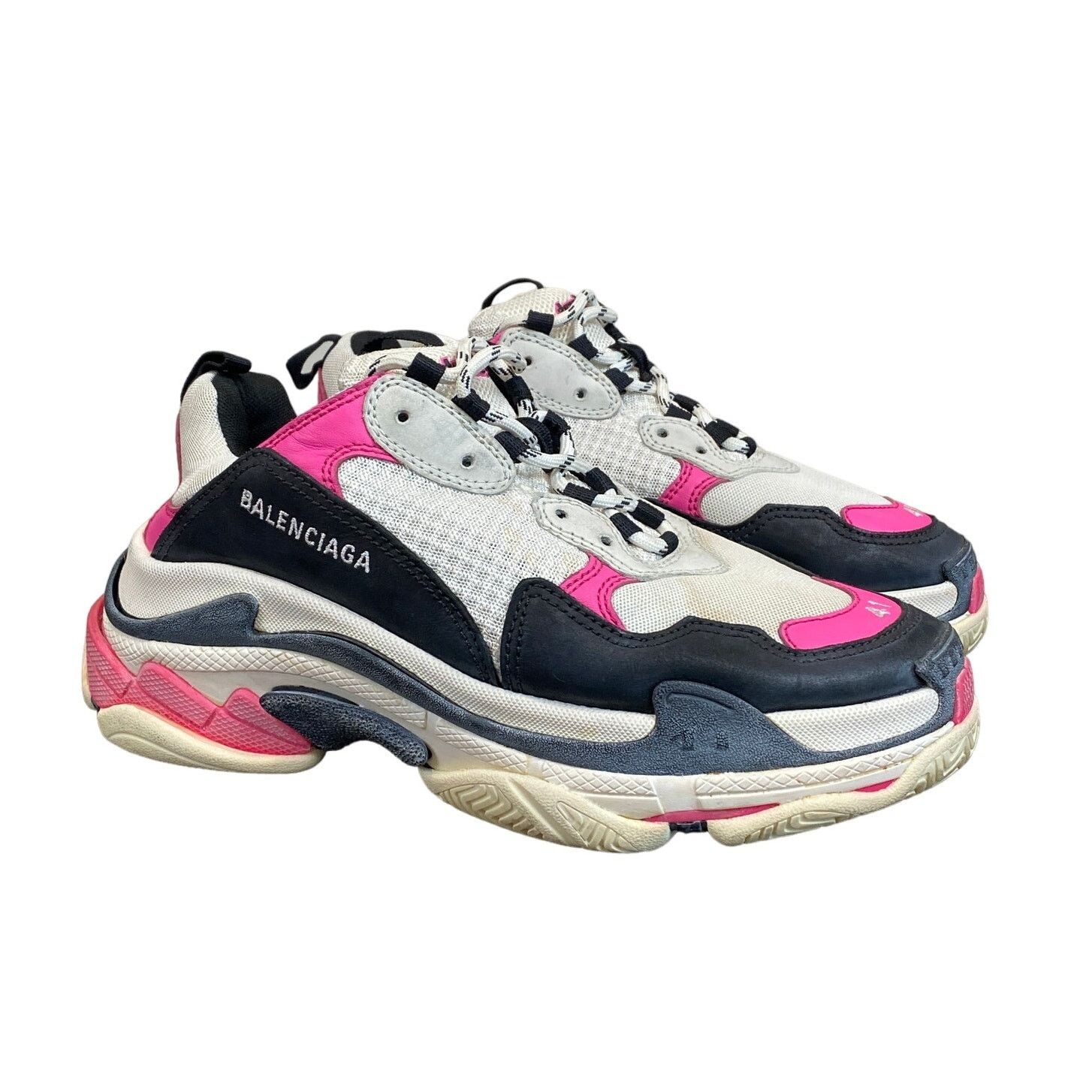 Balenciaga Balenciaga Triple S Bicolor Purple Chunky Sneakers 11 Size US 11 / IT 41 - 1 Thumbnail