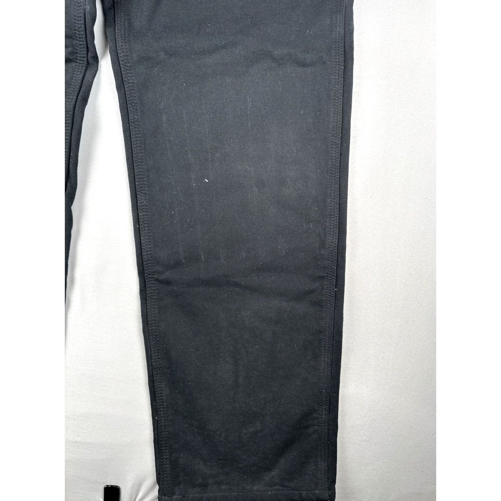 Carhartt VINTAGE Carhartt Flannel Lined Work Pants Black Dungaree Carpenter 36x34 BLK Size US 36 / EU 52 - 4 Thumbnail