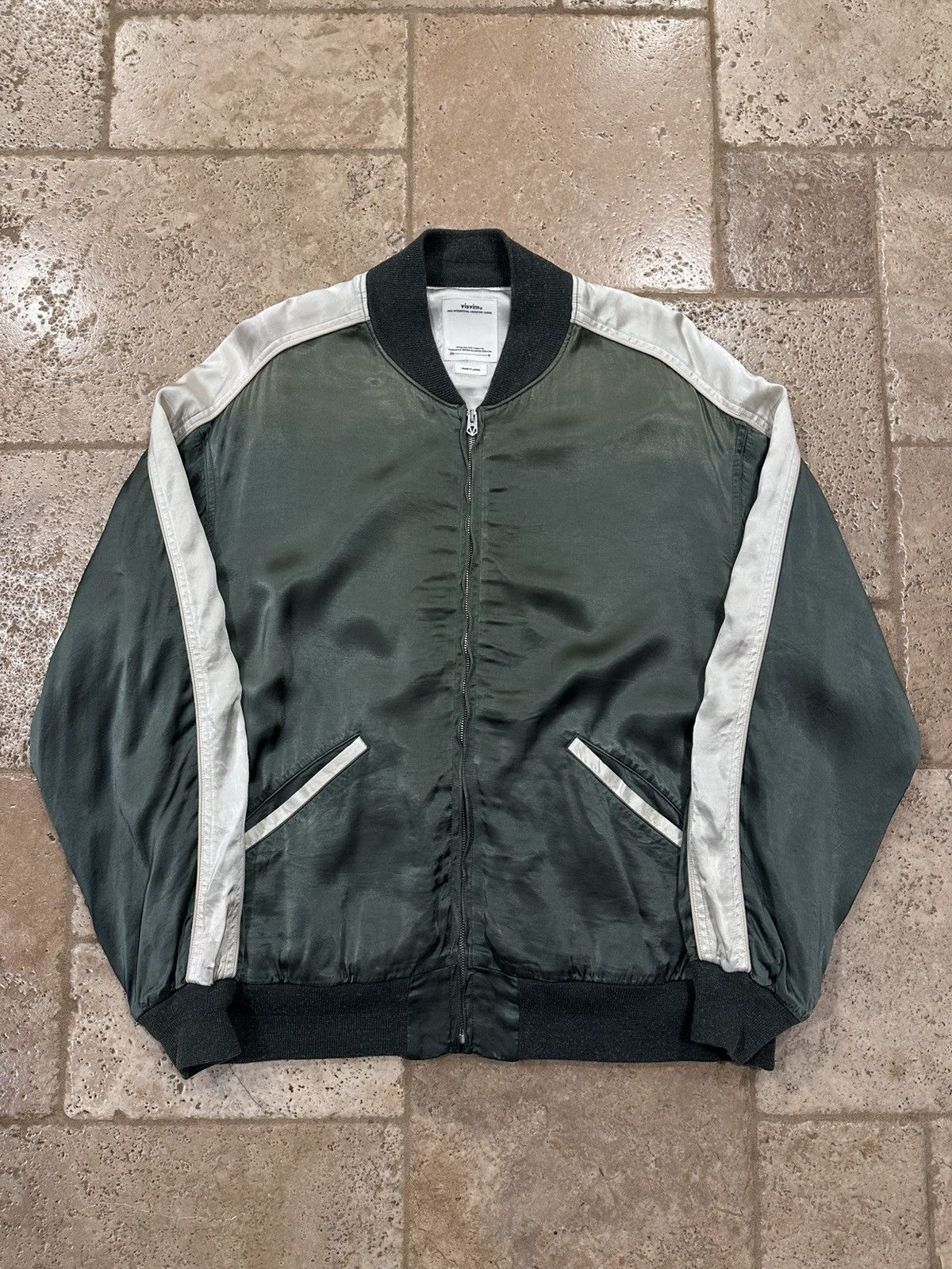 Visvim Visvim Douglas Jkt SS21 Satin Green Zip Souvenir Jacket Size US XL / EU 56 / 4 - 8 Thumbnail