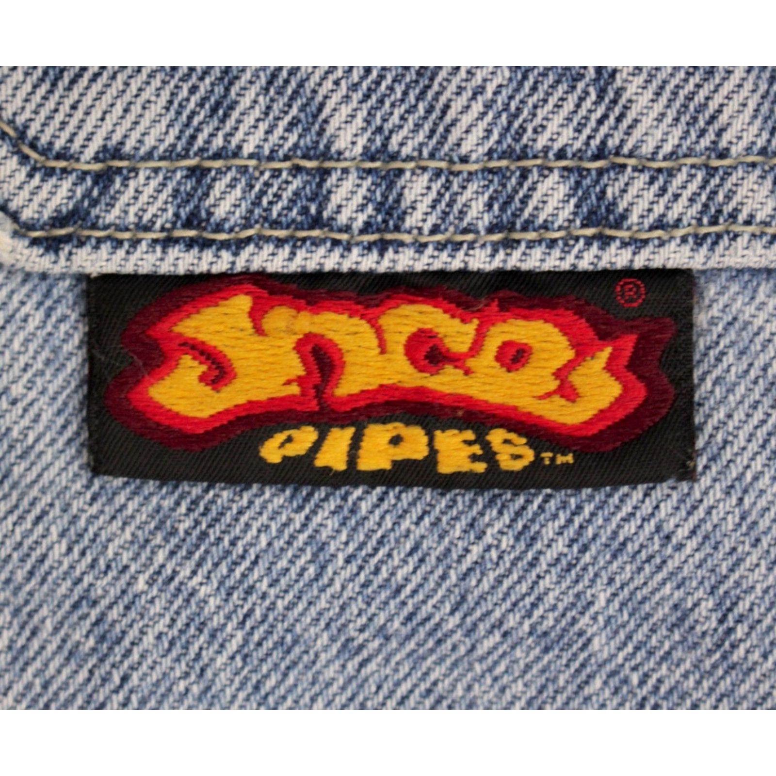 JNCO VINTAGE Men's JNCO 1990s Pipes Wide Leg Jeans Sz 36x26.5 90s Embroidered Blue Size US 36 / EU 52 - 6 Thumbnail