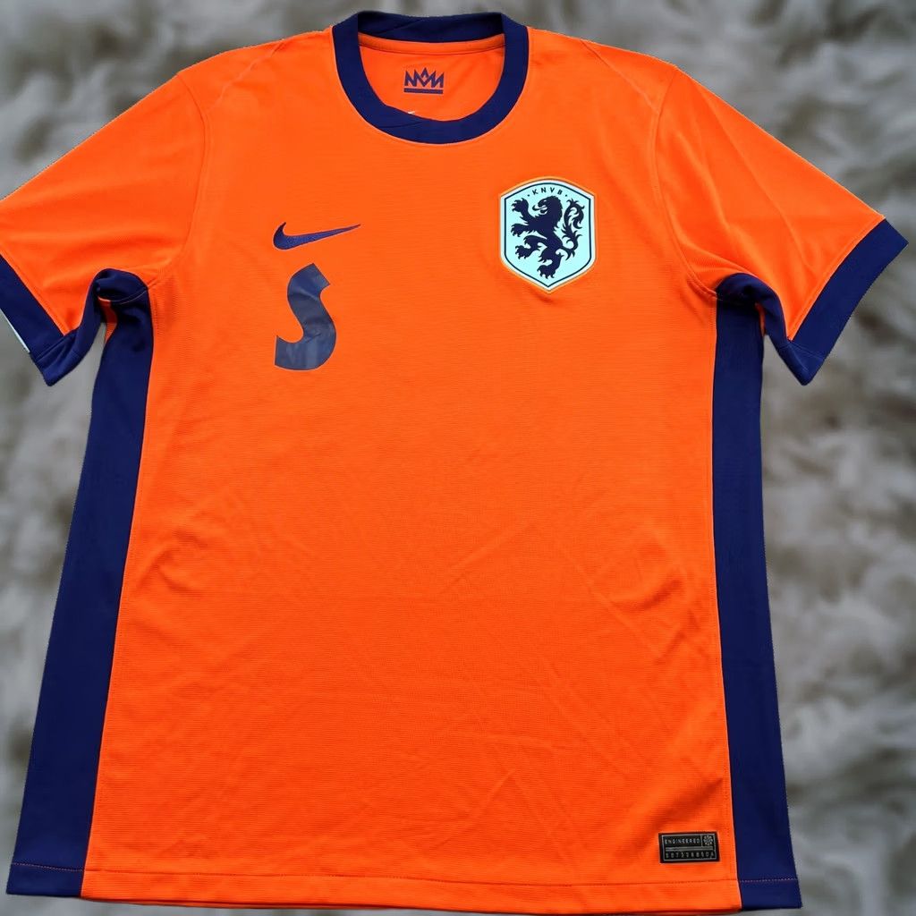 Nike Nike Netherlands 2024 2025 Home Football Jersey Mens Large Orange Shirt Athletic Jersey Nike Mens L Orange Football Size US L / EU 52-54 / 3 - 1 Thumbnail