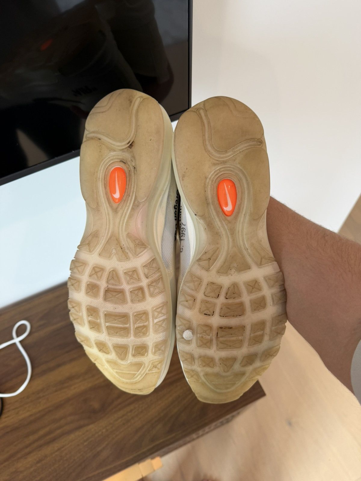 Nike × Off-White Off White “The 10” Air Max 97s Size US 11.5 / EU 44-45 - 11 Thumbnail