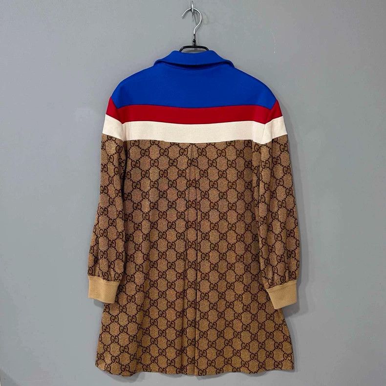 Gucci Gucci Half-zip full-print logo dress 2506-Nextarrow Size S / US 4 / IT 40 - 4 Thumbnail
