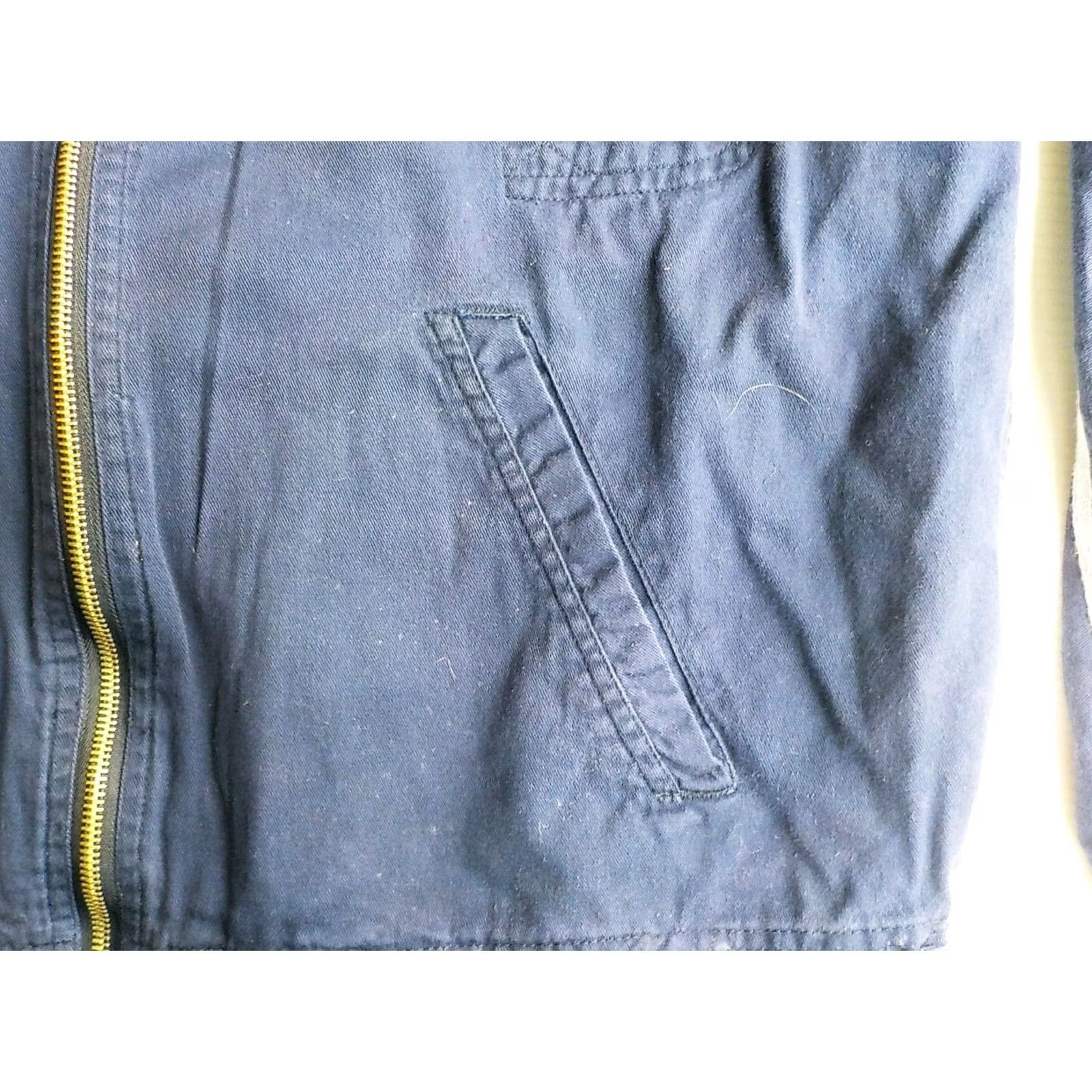 Puma PUMA Bomber Jacket Navy Light Blue 100% Cotton Full Zip Front Logo SZ M Mens Size US M / EU 48-50 / 2 - 6 Thumbnail