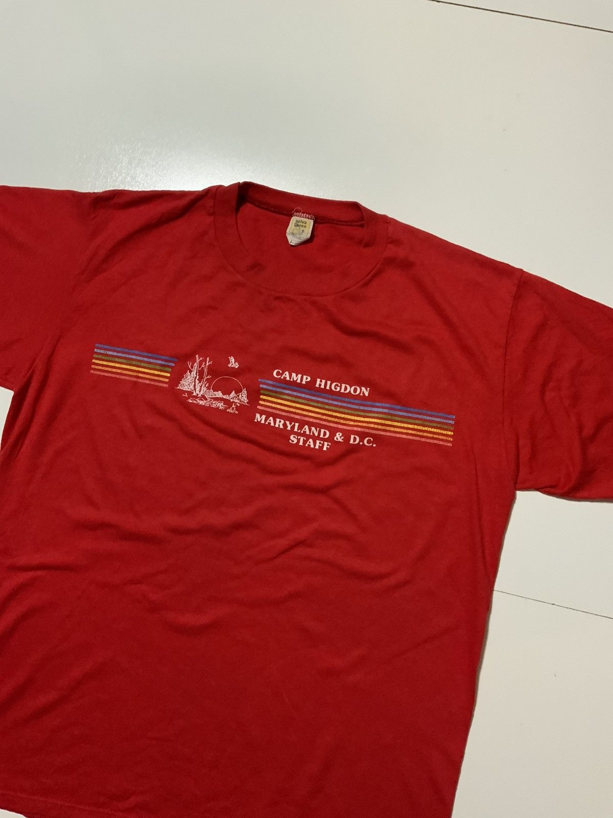 Vintage Vintage Velva Sheen Camp Higdon Maryland D.C. Staff T-Shirt Size US XL / EU 56 / 4 - 4 Thumbnail