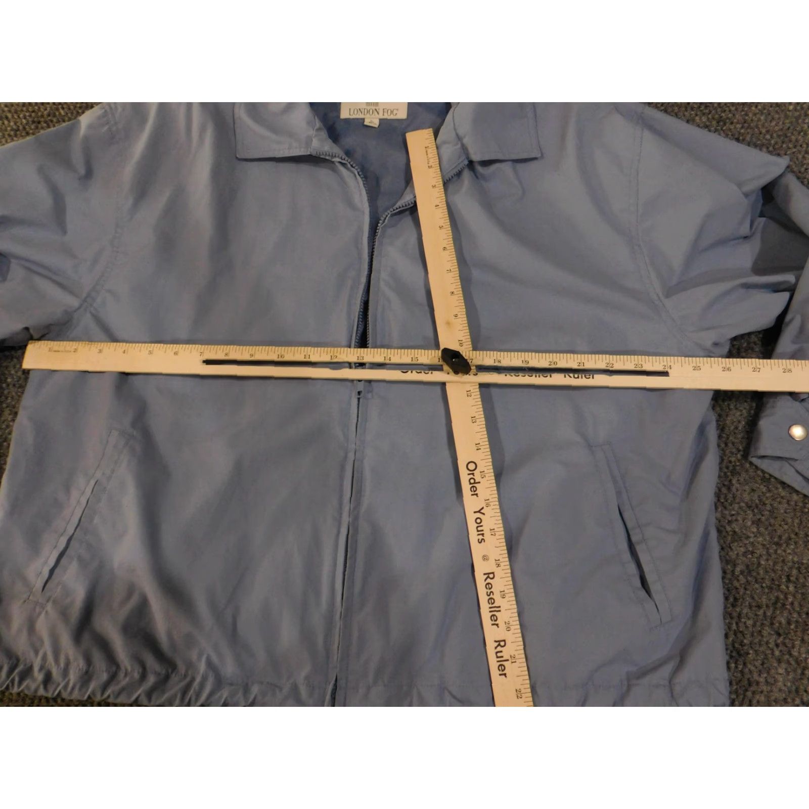 London Fog London Fog Jacket Mens L Blue Lightweight Full Zip Windbreaker Coat Size US L / EU 52-54 / 3 - 7 Thumbnail