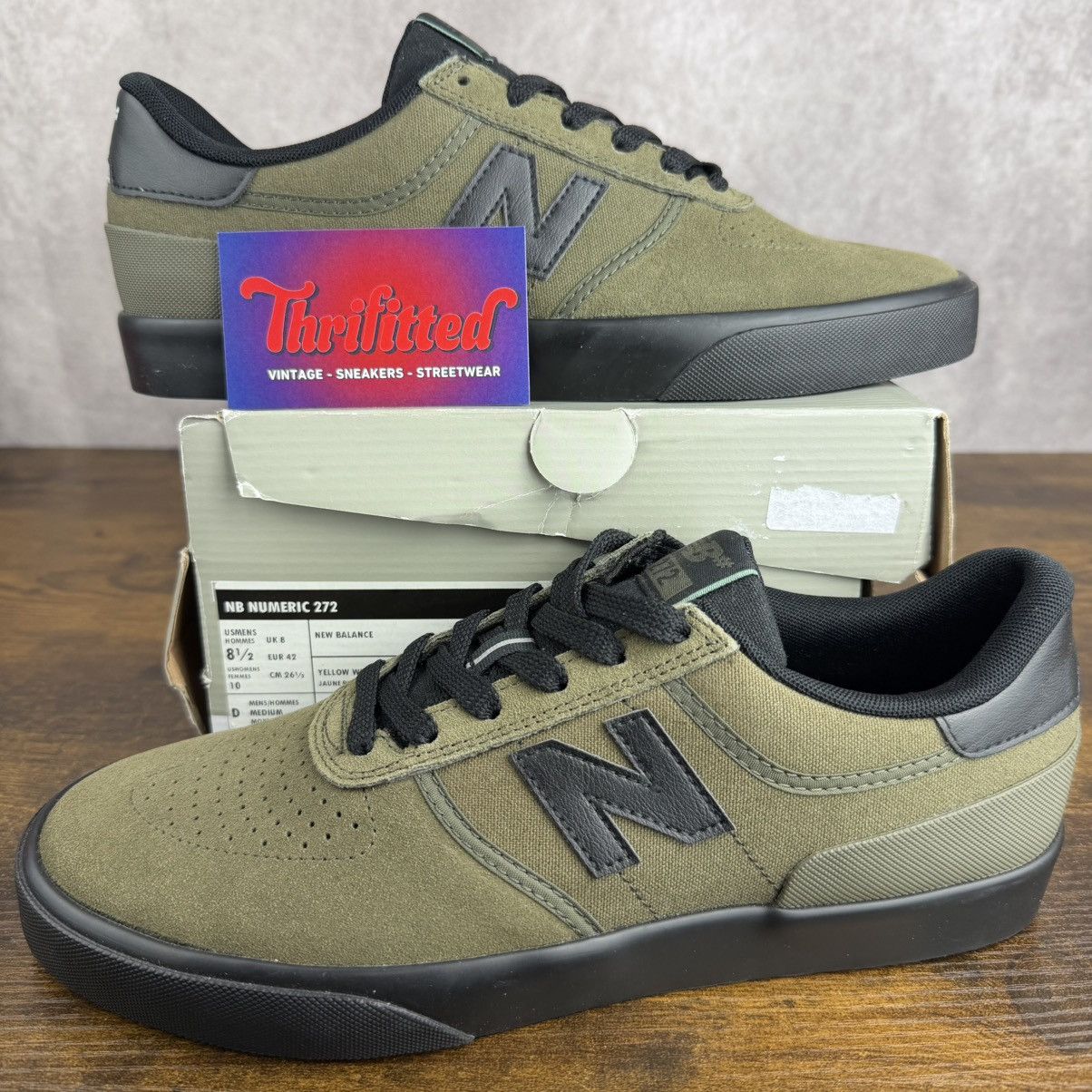 New Balance NEW New Balance Numeric 272 Olive Black Size 8.5 NM272YHD OG Size US 8.5 / EU 41-42 - 1 Thumbnail