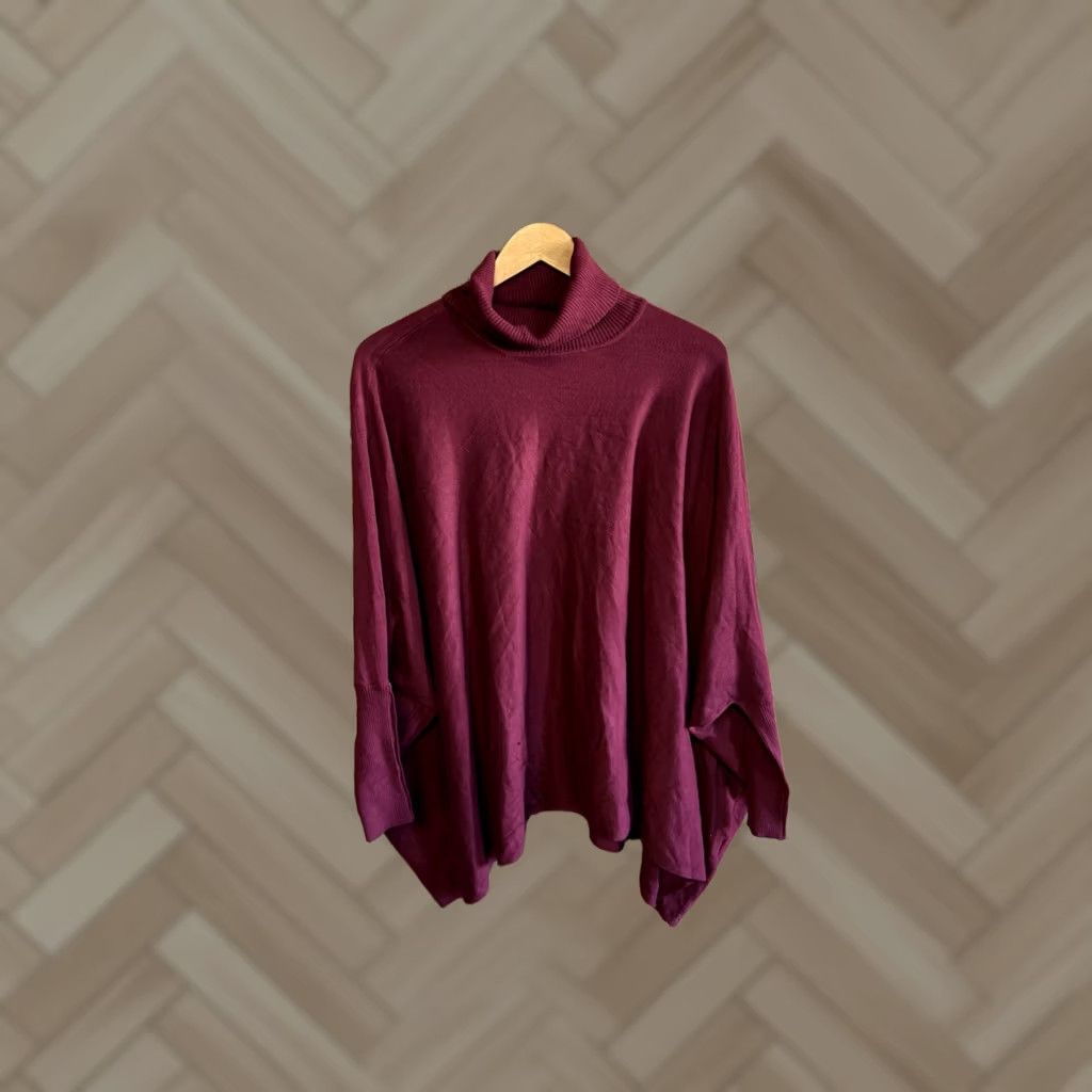 Alfani Alfani Womens Red Long Sleeve Knit Turtleneck Pullover Sweatshirt M Knit NWT Size M / US 6-8 / IT 42-44 - 1 Thumbnail