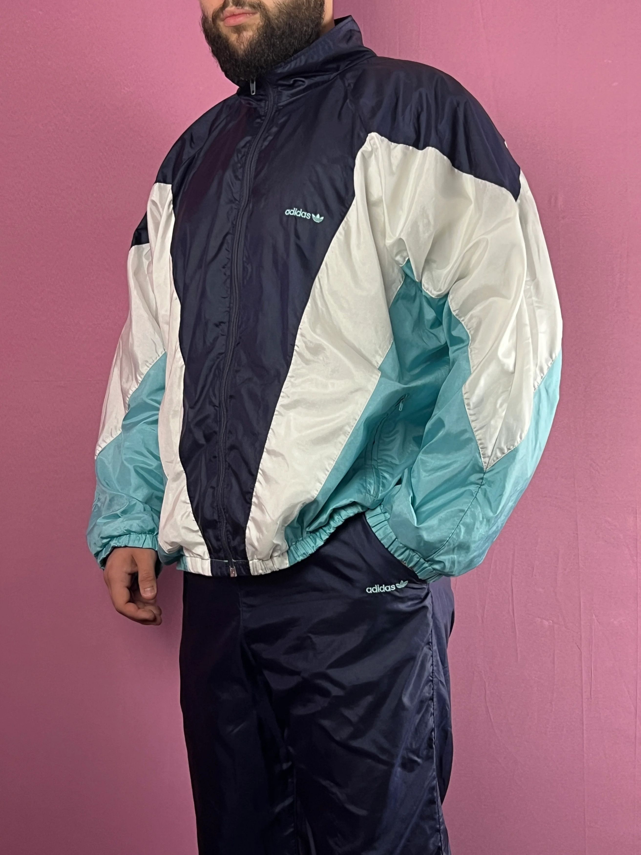 Adidas Adidas Originals 90s Vintage Men's Nylon Tracksuit Set – M Size US M / EU 48-50 / 2 - 2 Thumbnail