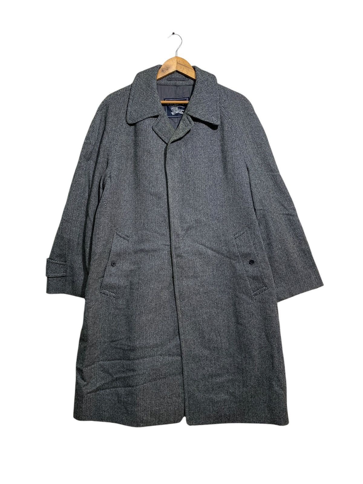 Burberry × Burberry Prorsum 🔥VTG BURBERRY WOOL HBT OVERCOATS JACKET Size US M / EU 48-50 / 2 - 1 Thumbnail