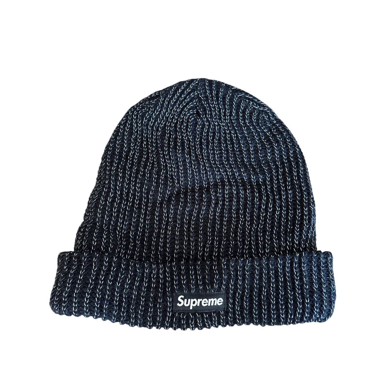 帽子 Loose Gauge Beanie Black Supreme Loose Gauge Beanie (FW22) - $38