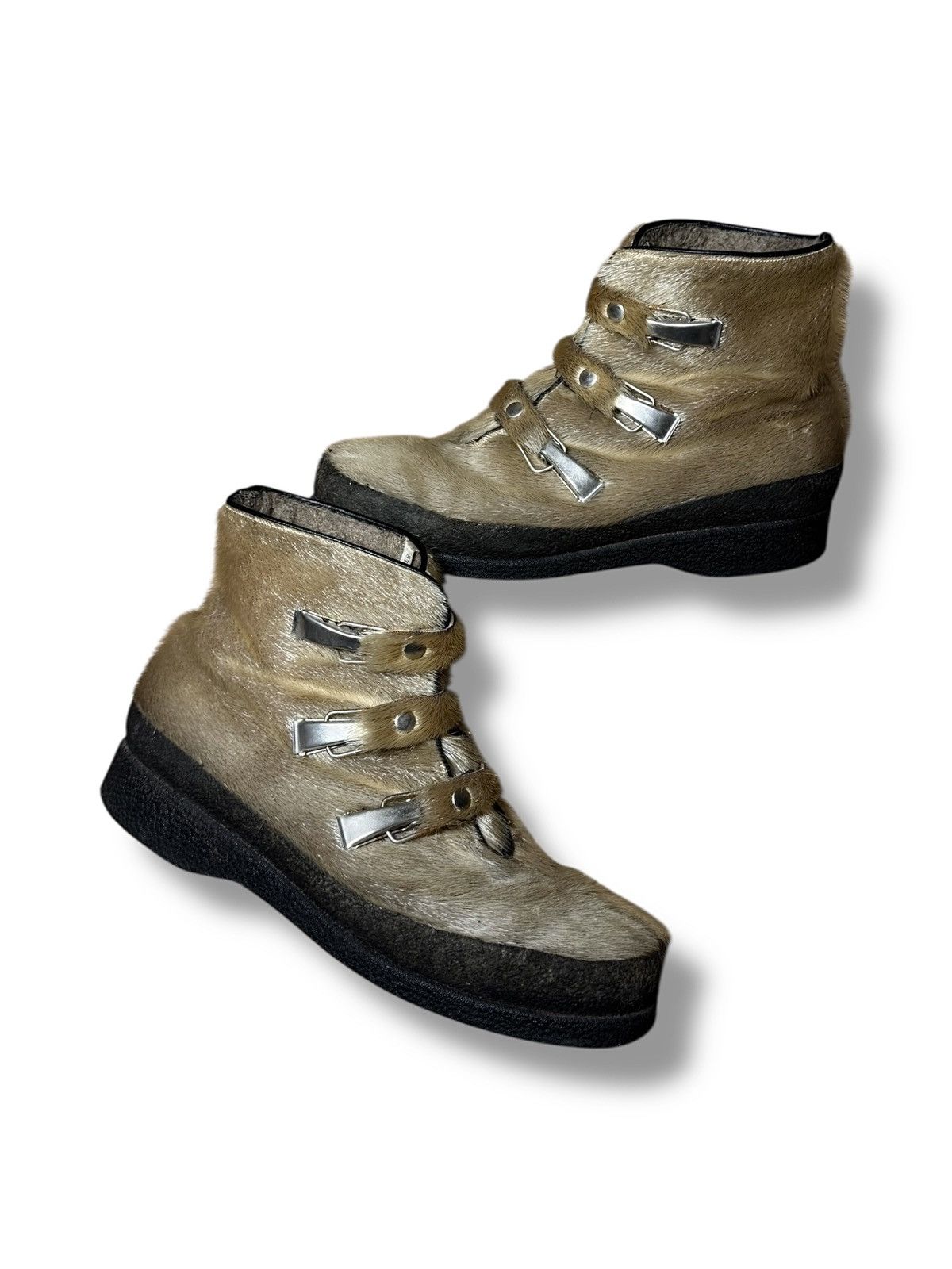 Japanese Brand Archive Avantgarde Faux Fur Vintage Y2K Boots Size US 10.5 / IT 40.5 - 2 Thumbnail