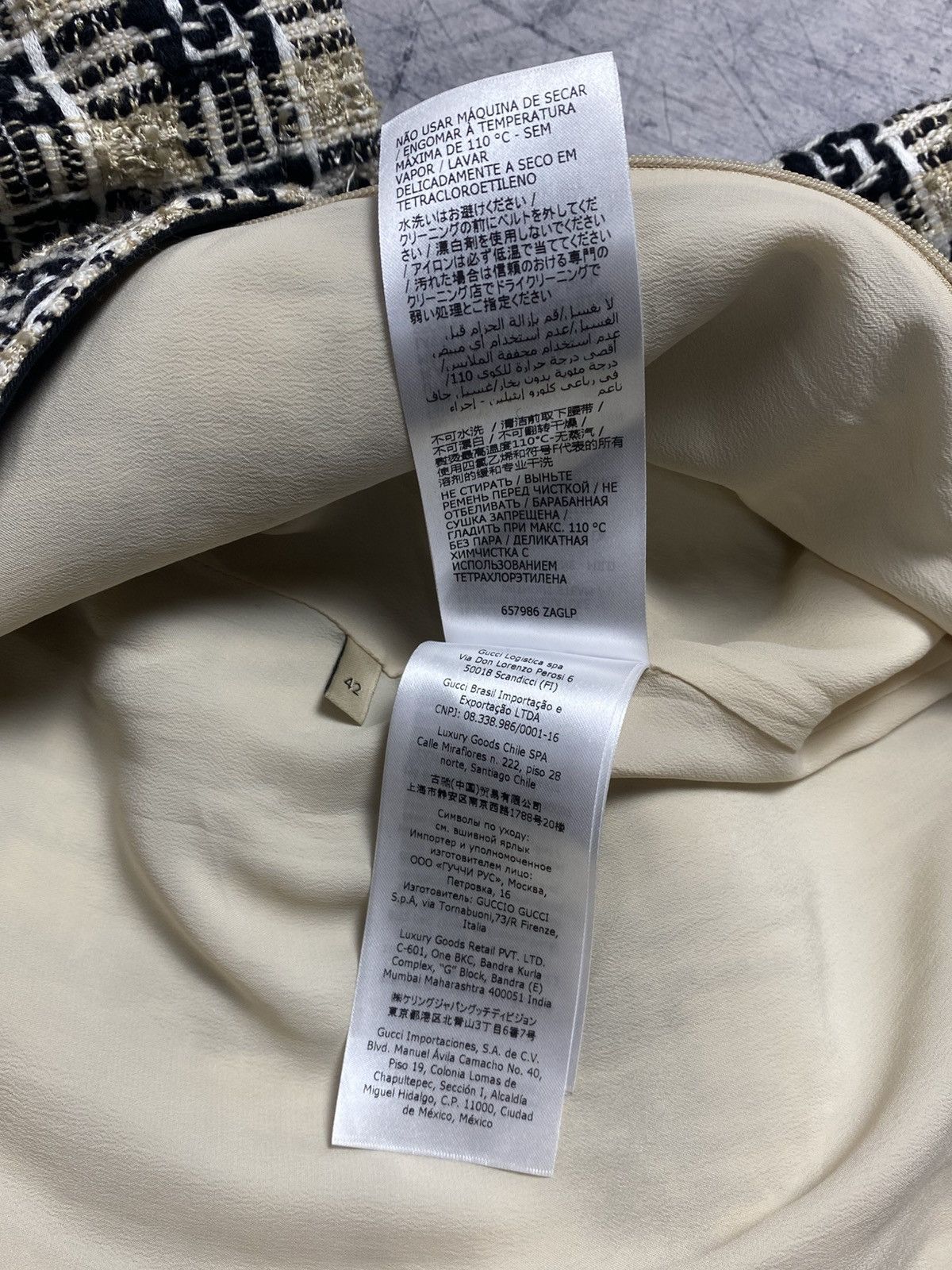 Gucci Gucci GG Monogram Tweed Belted Dress Size IT 42 Size M / US 6-8 / IT 42-44 - 23 Thumbnail