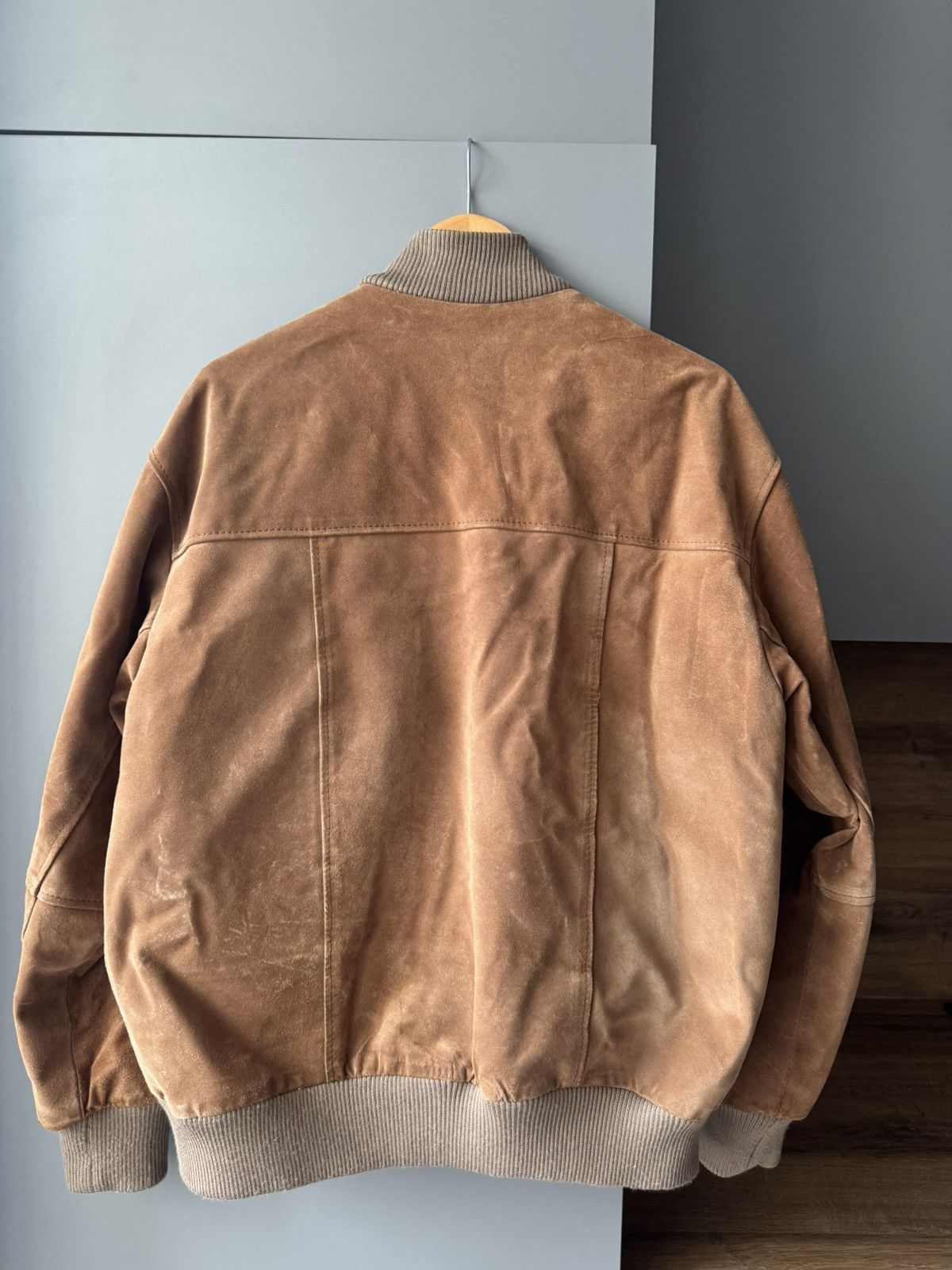 Vintage Vintage Suede Leather Jacket Boxy Fit ALD style avant garde Size US S / EU 44-46 / 1 - 3 Thumbnail