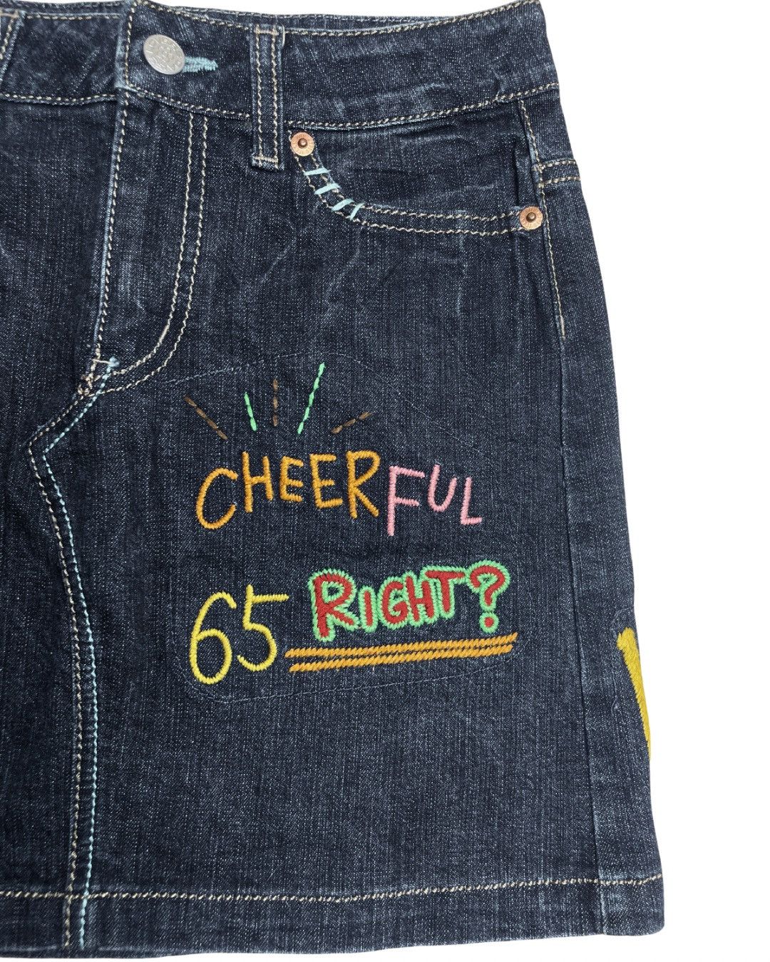 Japanese Brand Daisy Girls Japan Vintage Denim Mini Skirt Size 26" / US 2 / IT 38 - 9 Thumbnail