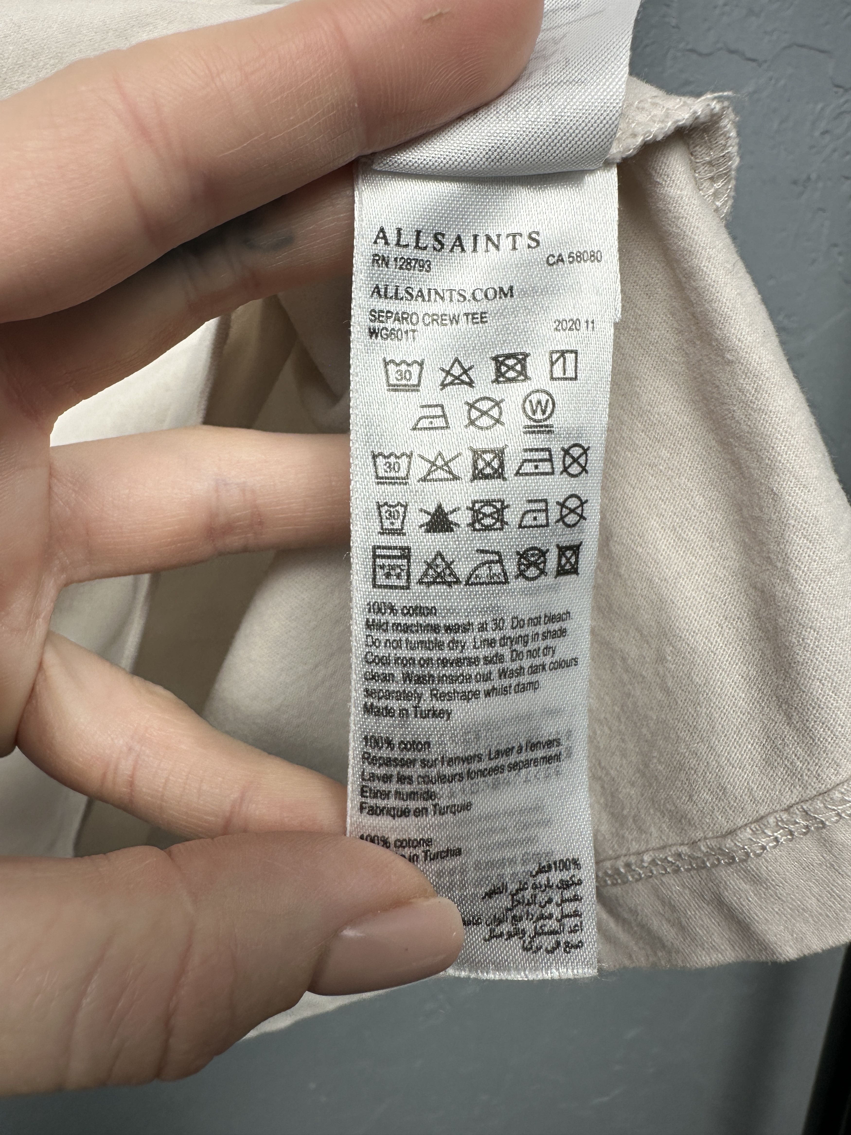 Allsaints Allsaints Womens Separo Crew Neck T-Shirt Size S / US 4 / IT 40 - 7 Thumbnail
