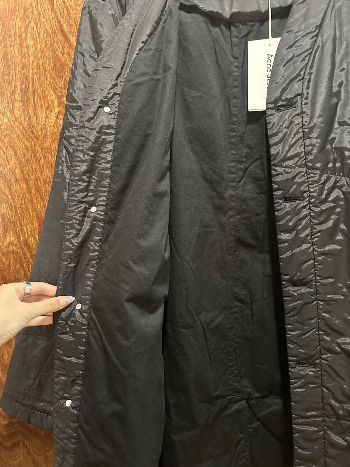 Acne Studios Acne Studios Oliber Quilted Long Coat Black Heart Buttons Size US L / EU 52-54 / 3 - 5 Thumbnail
