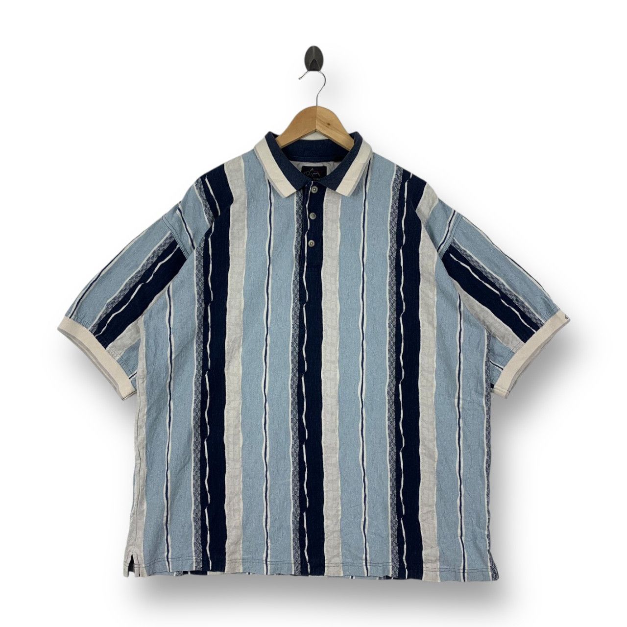 Greg Norman Vintage Greg Norman Collection Striped Polo Shirt Size US XL / EU 56 / 4 - 1 Thumbnail
