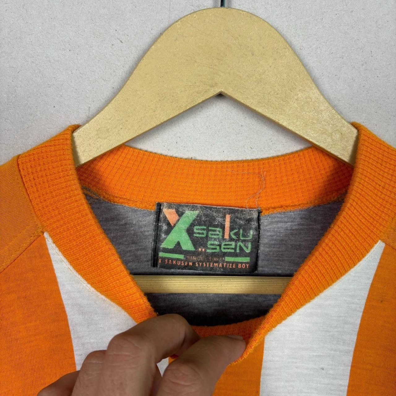 Formula 1 Vintage 90s Sakusen Japanese Racing Sweatshirt Orange F1 M Size US L / EU 52-54 / 3 - 4 Thumbnail