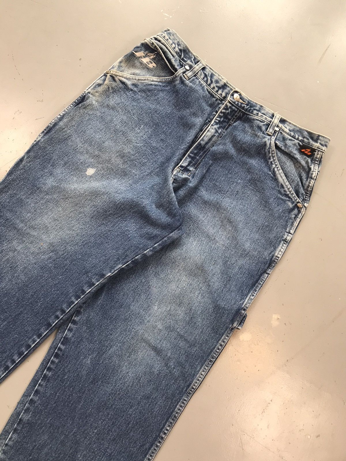 Designer × Vintage Vintage johnny blaze baggyfit SpellOut denim pant Size US 36 / EU 52 - 6 Thumbnail