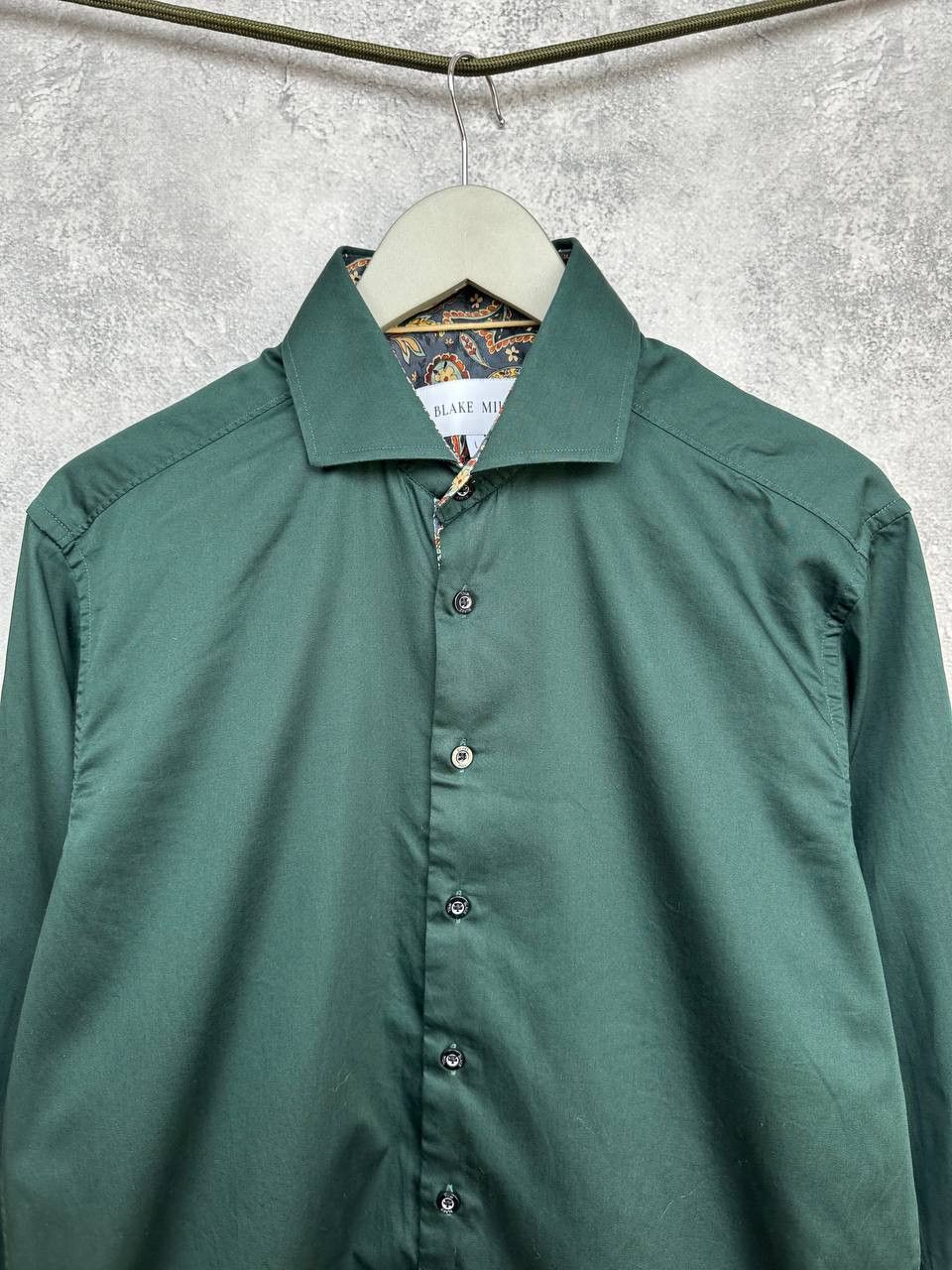 Other Blake Mill Flowered Button Up Shirt Poplin Cotton Green LS Size US L / EU 52-54 / 3 - 4 Thumbnail