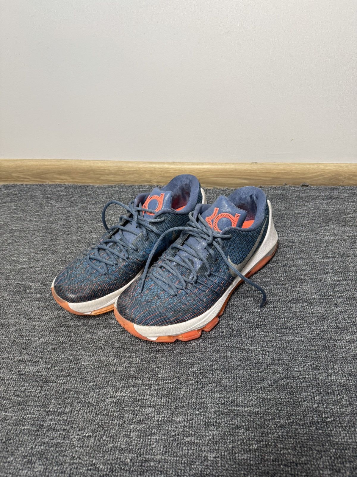 Nike Nike KD 8 Basketball Shoes Men's US 9 Blue Teal Orange Size US 9 / EU 42 - 1 Thumbnail