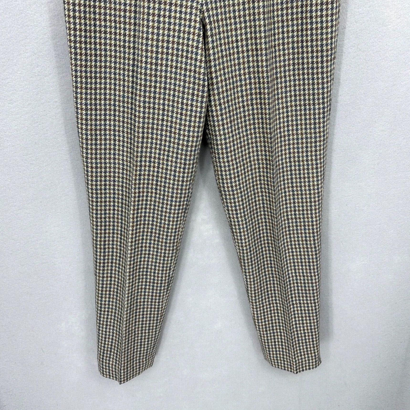 Pendleton VINTAGE Pendleton Knockabout Pants Womens 6 Green Houndstooth Wool Zip Preppy Size 28" / US 6 / IT 42 - 4 Thumbnail