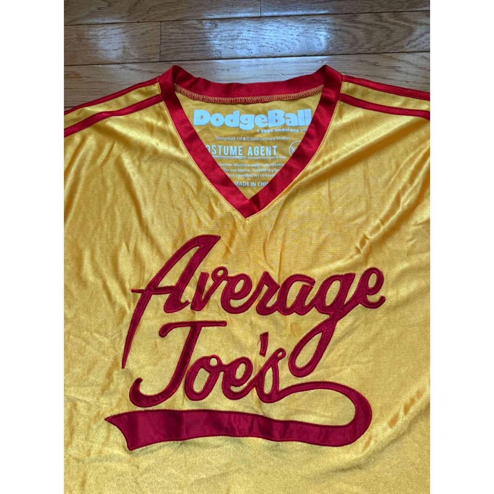 Vintage Dodgeball Jersey Gold XXL Mens Costume Agent 2XL - Funny Halloween Costume Jersey Gold Size US XXL / EU 58 / 5 - 3 Thumbnail