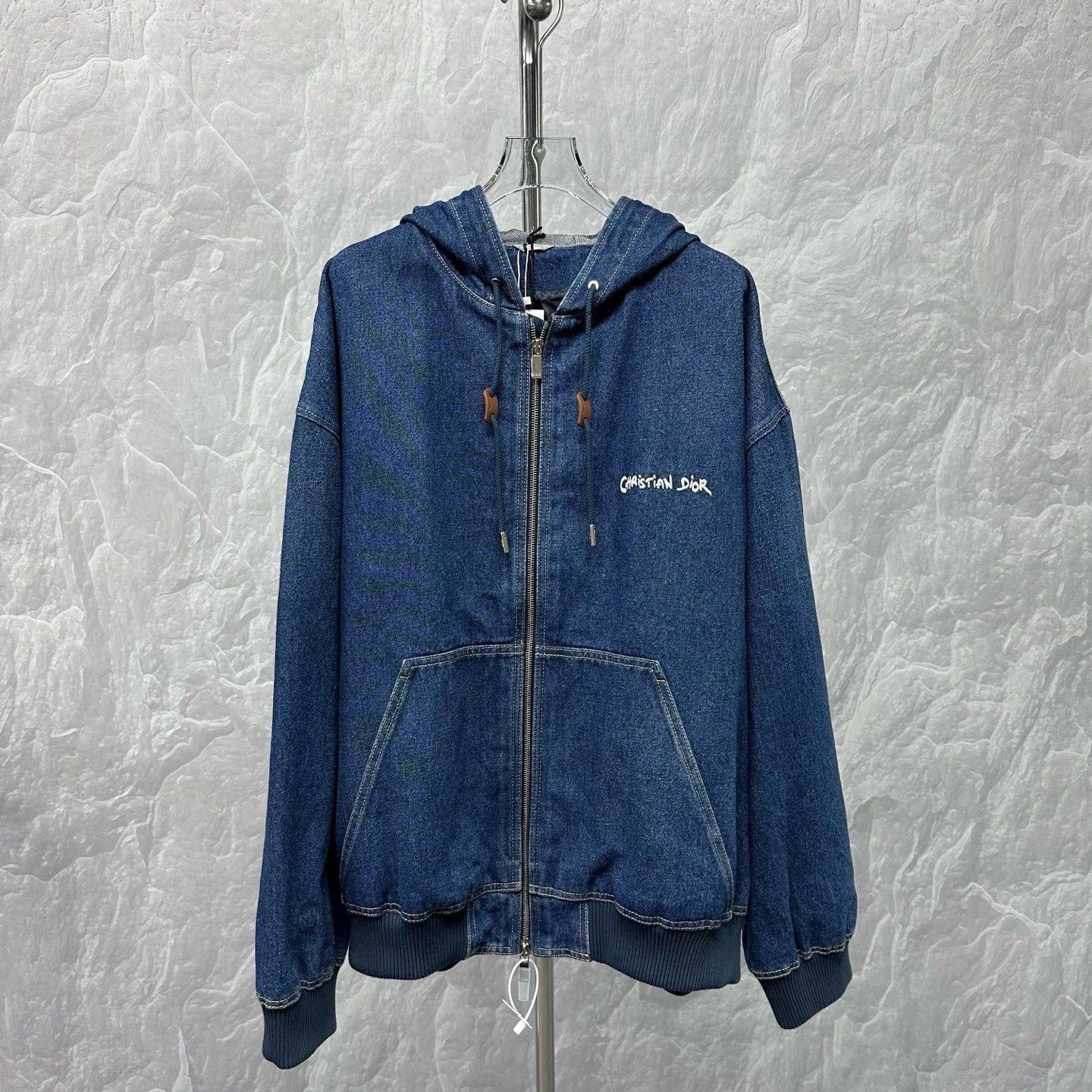 Dior Dior 1947 Embroidered Denim Zip Jacket-2505 | Grailed