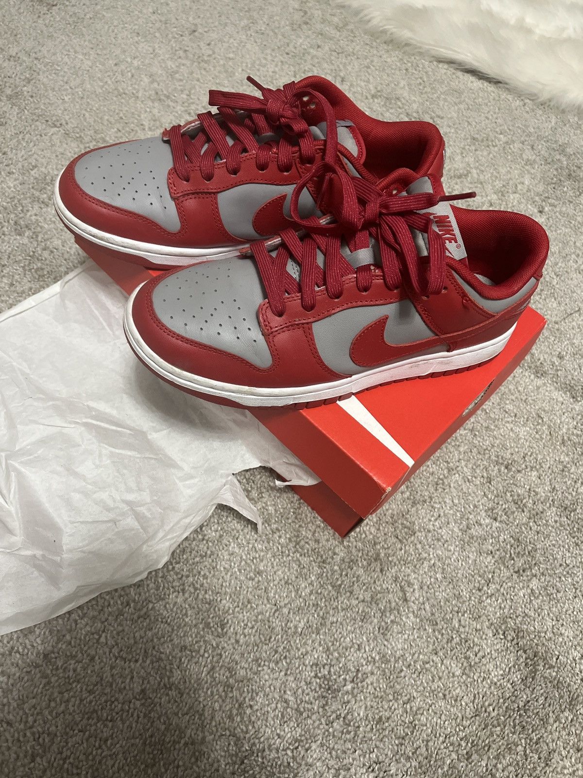 Retro Medium Grey Varsity Red