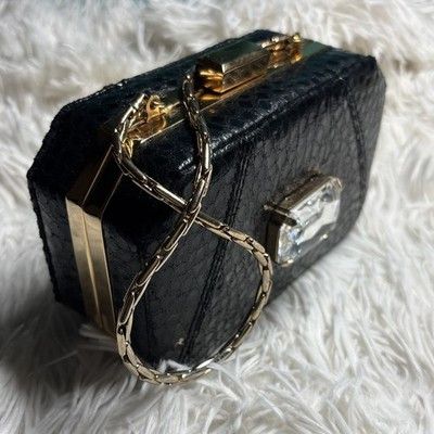 Other RARE Inge Christopher Snake Skin clutch purse Swarovski Cent Size ONE SIZE - 2 Thumbnail