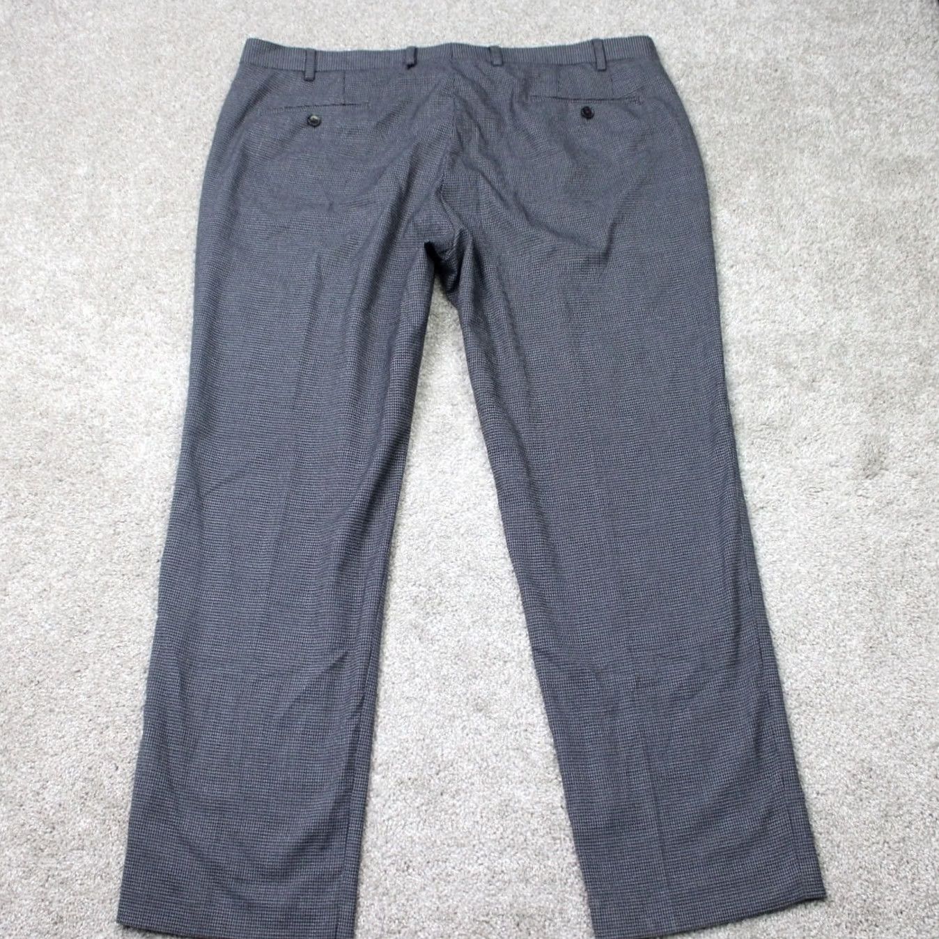 Ralph Lauren LAUREN Ralph Lauren Pants Mens 40x30 Gray Check Flat Front Poly/Viscose Stretch Dress Pants Men Regular Straight 90s Theme Casual Workwear Birthday? Size US 40 / EU 56 - 5 Thumbnail