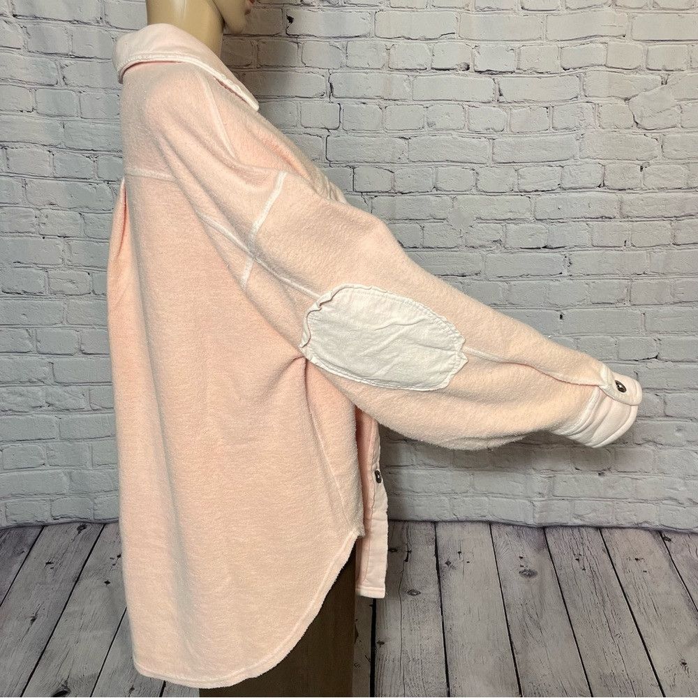 Free People New Free People We the Free Ruby Fleece Pink Cotton Shirt J Size M / US 6-8 / IT 42-44 - 3 Thumbnail
