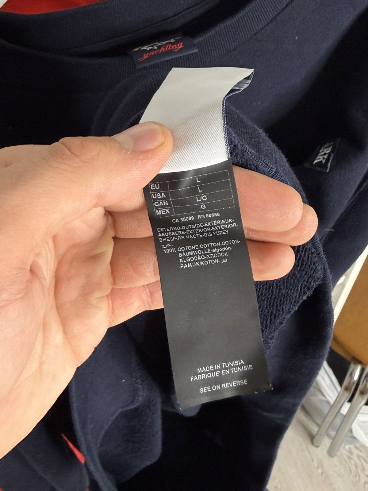 Paul & Shark Paul&Shark Navy blue big logo cotton sweatshirt size L Size US L / EU 52-54 / 3 - 11 Thumbnail