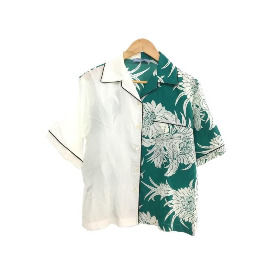 image of Prada Split Double Match Floral Bowling Button Up Shirt, Men's (Size Medium)
